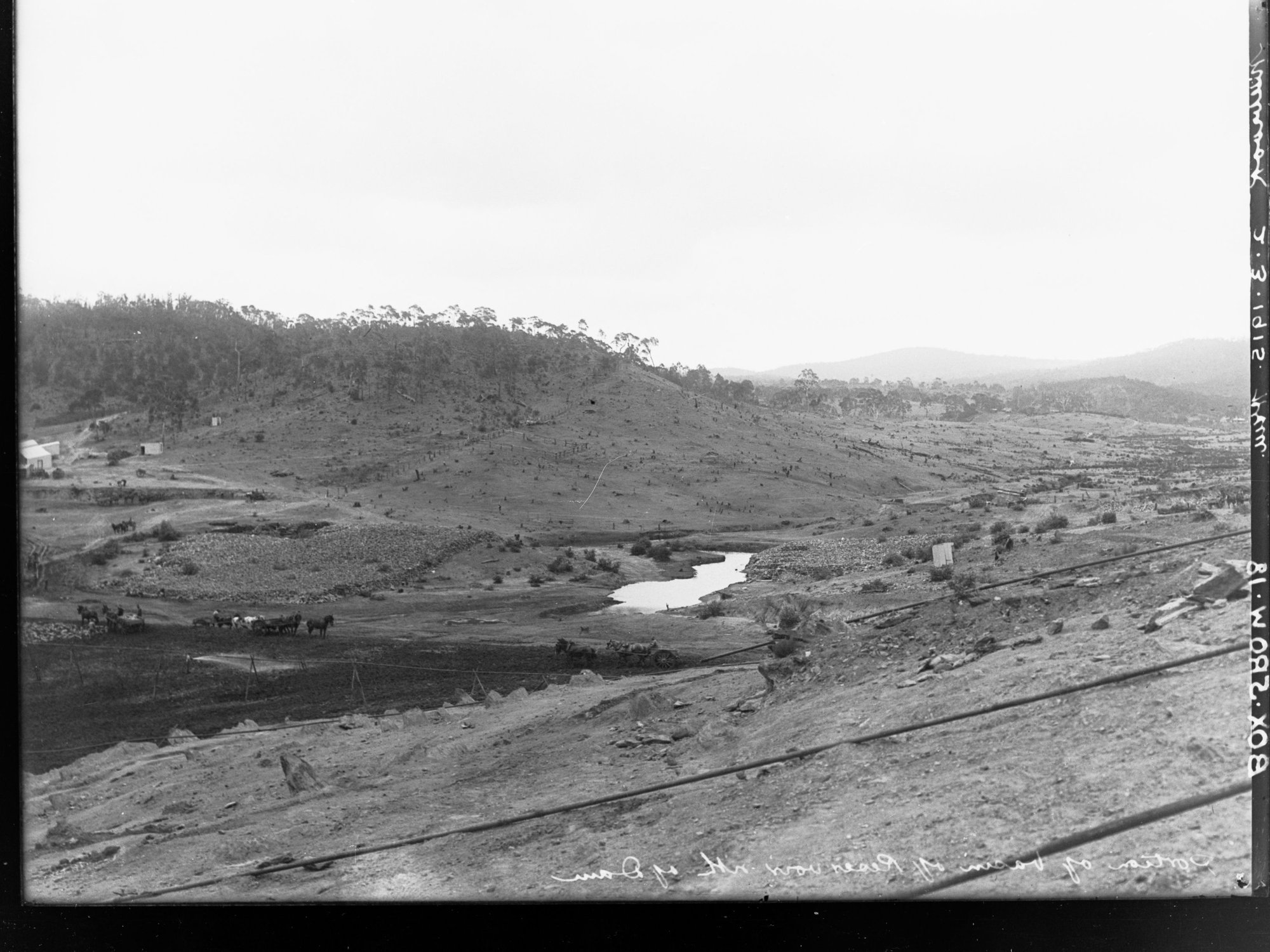 Construction of Millbrook Reservoir Dam, South Australia