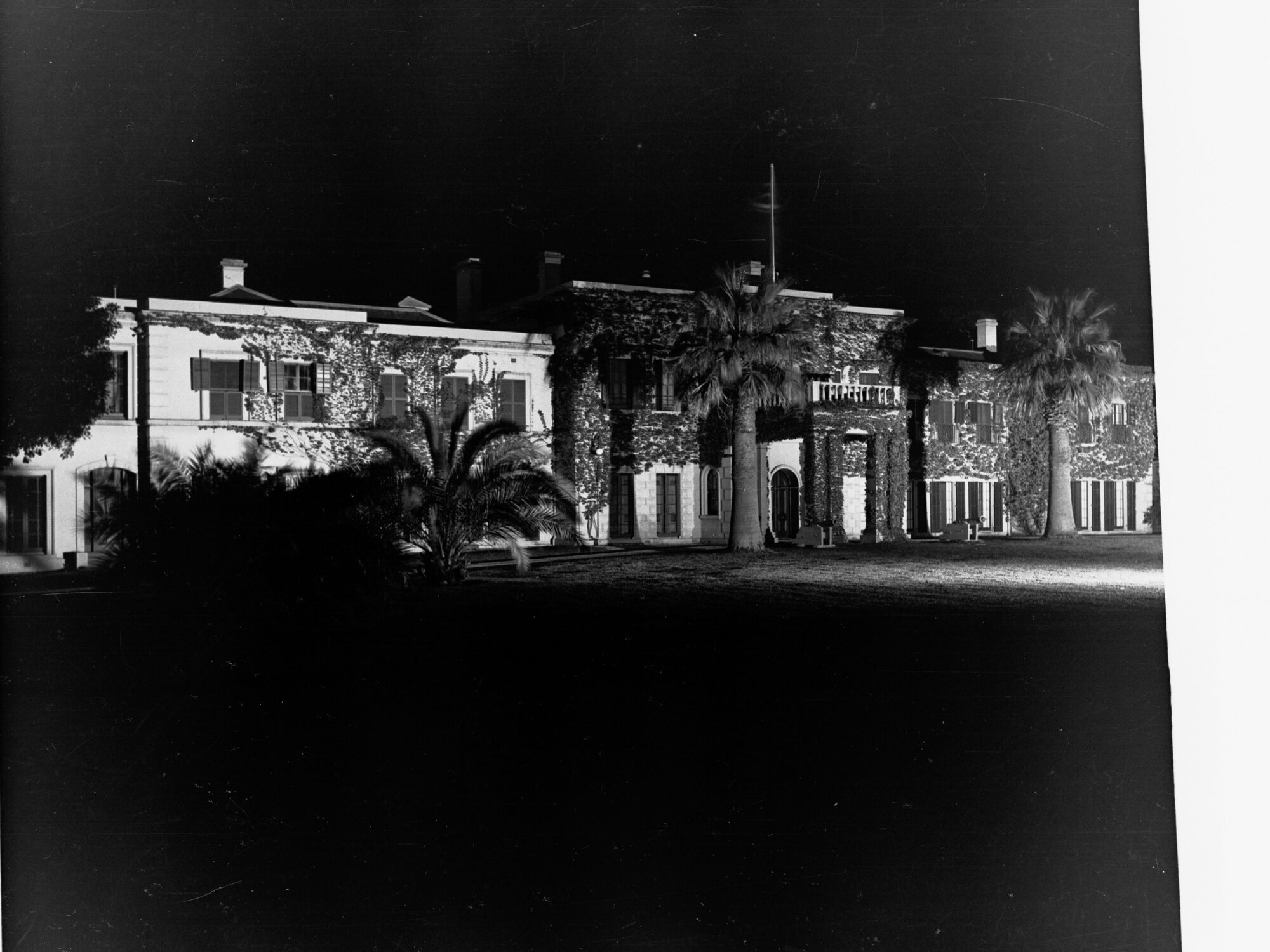 Government House Illuminated for Visit of Duke of Gloucester