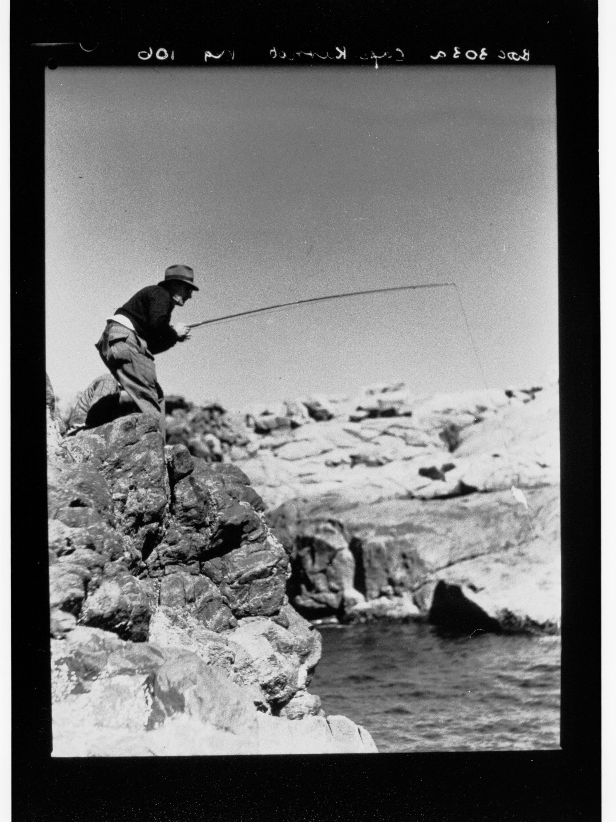 Man fishing at Cape Carnot