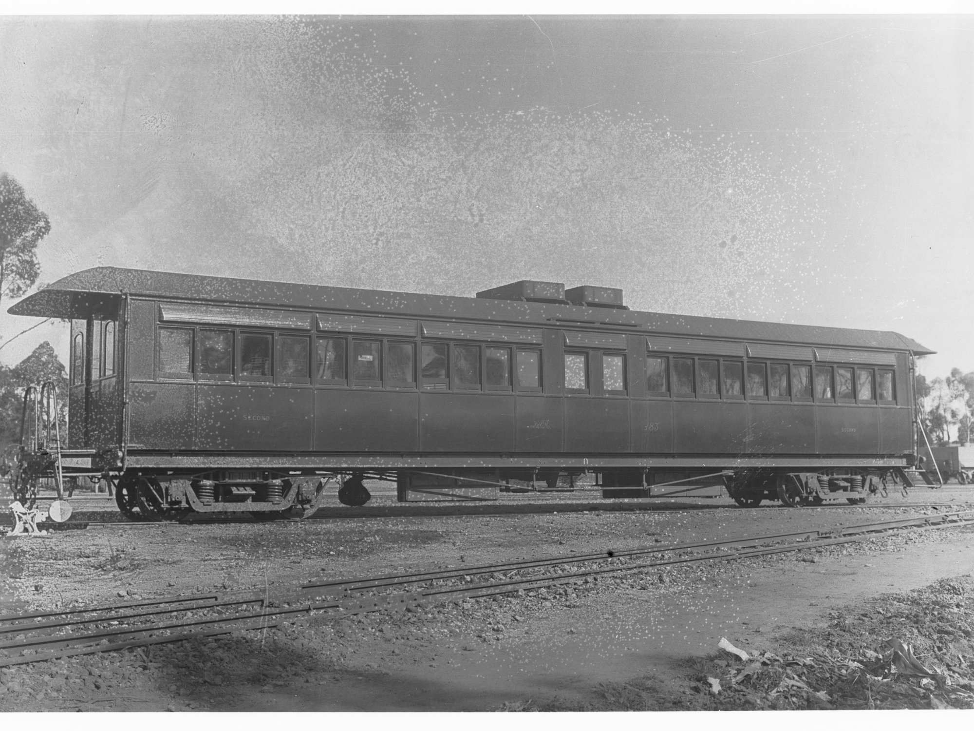 Second class railway carriage