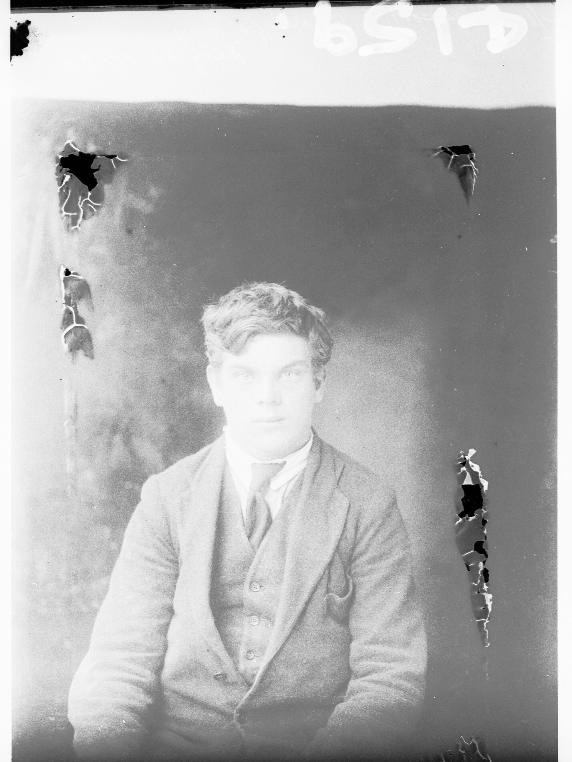 Portrait of a boy taken for a passport