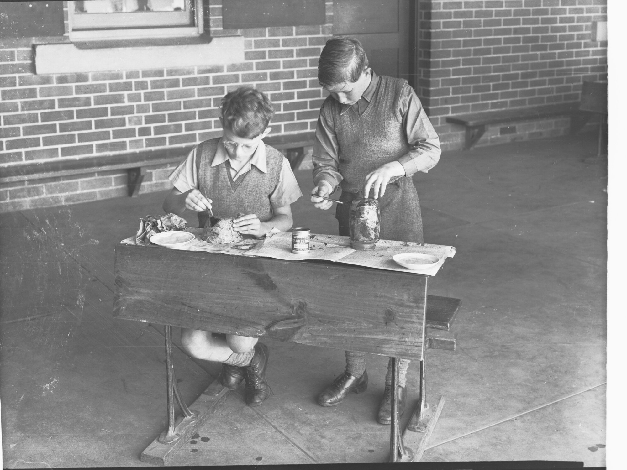 Boys Doing Clay Work at Highgate Primary School