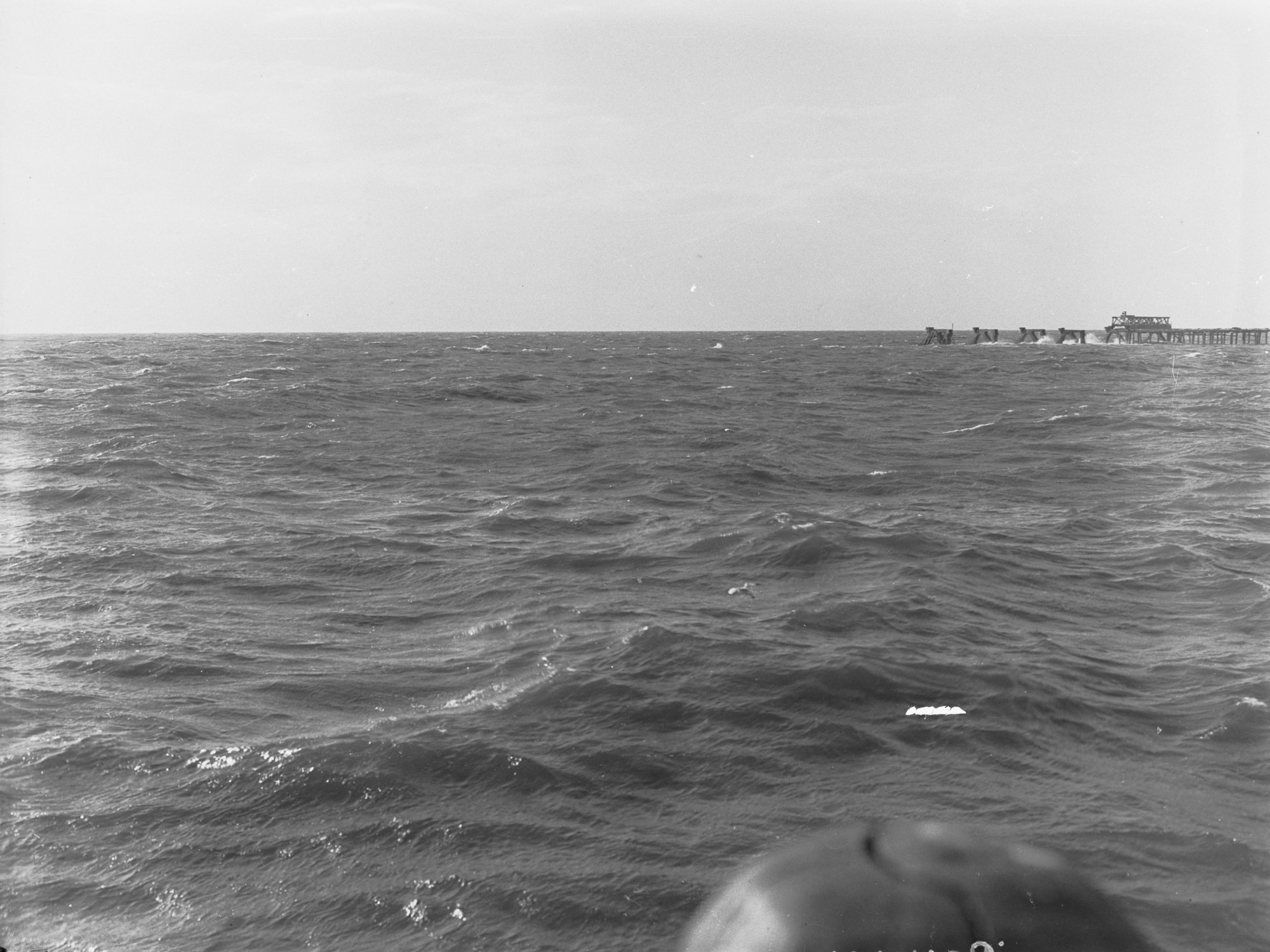 View showing Glenelg breakwater from the seaward side