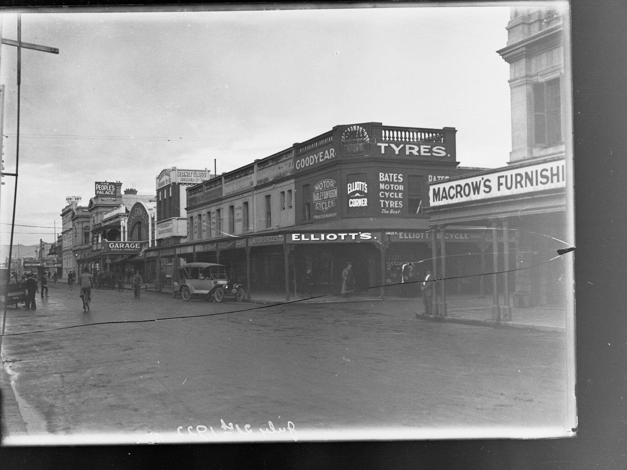 Pirie Street,  Adelaide, South Australia (Elliott's corner bicycle shop and Macrow's Furnishers)