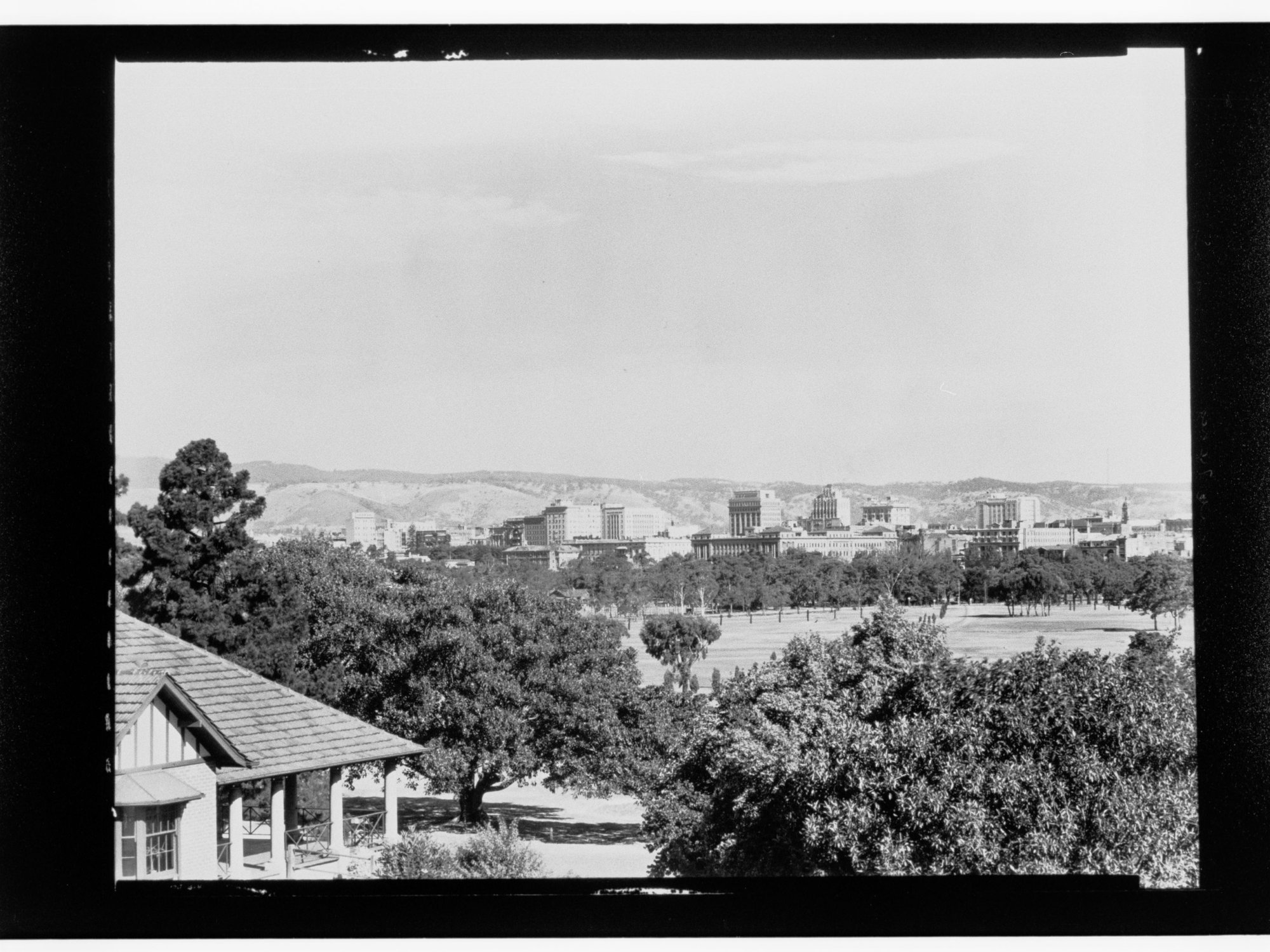 View of Adelaide and hills across parklands