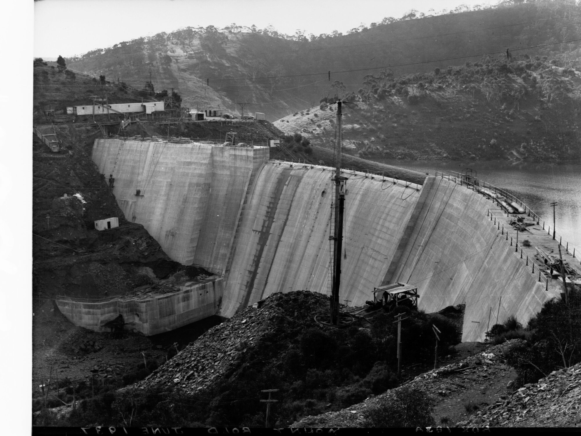 Mount Bold reservoir - first water to flow over spillway