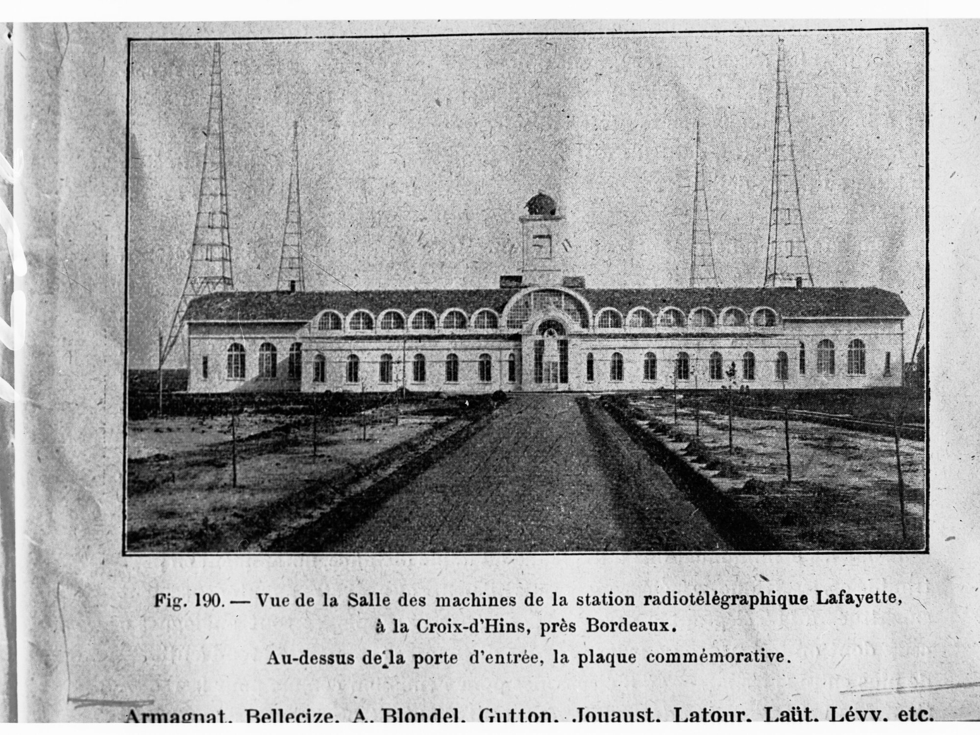 Radio telegraph transmission station at Croix-d'Hins - near Bordeaux France