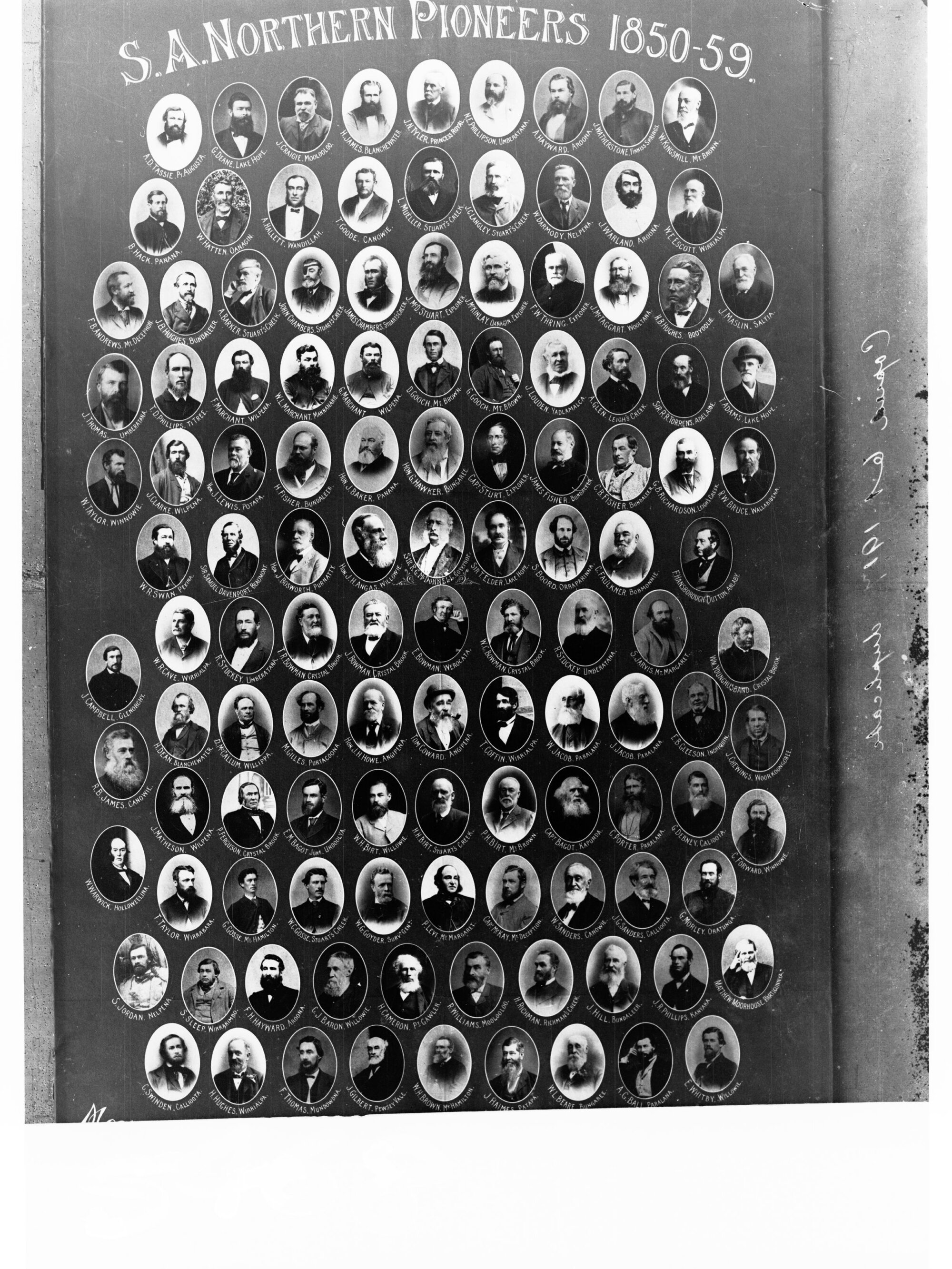 South Australian Northern Pioneers 1850 - 1859