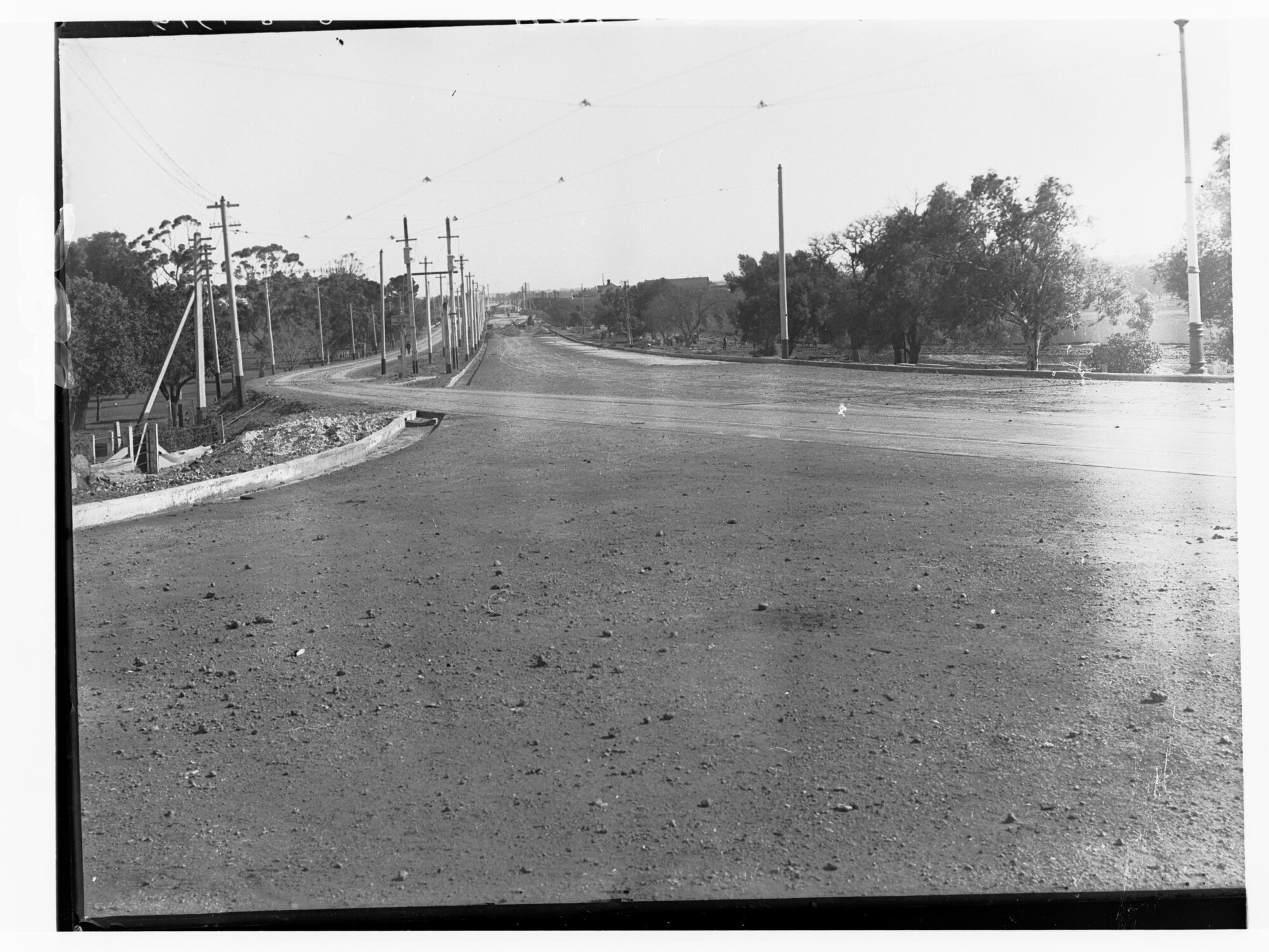 Road to Port Adelaide - city end (corner North Terrace, West Terrace and Port Road, facing WNW)
