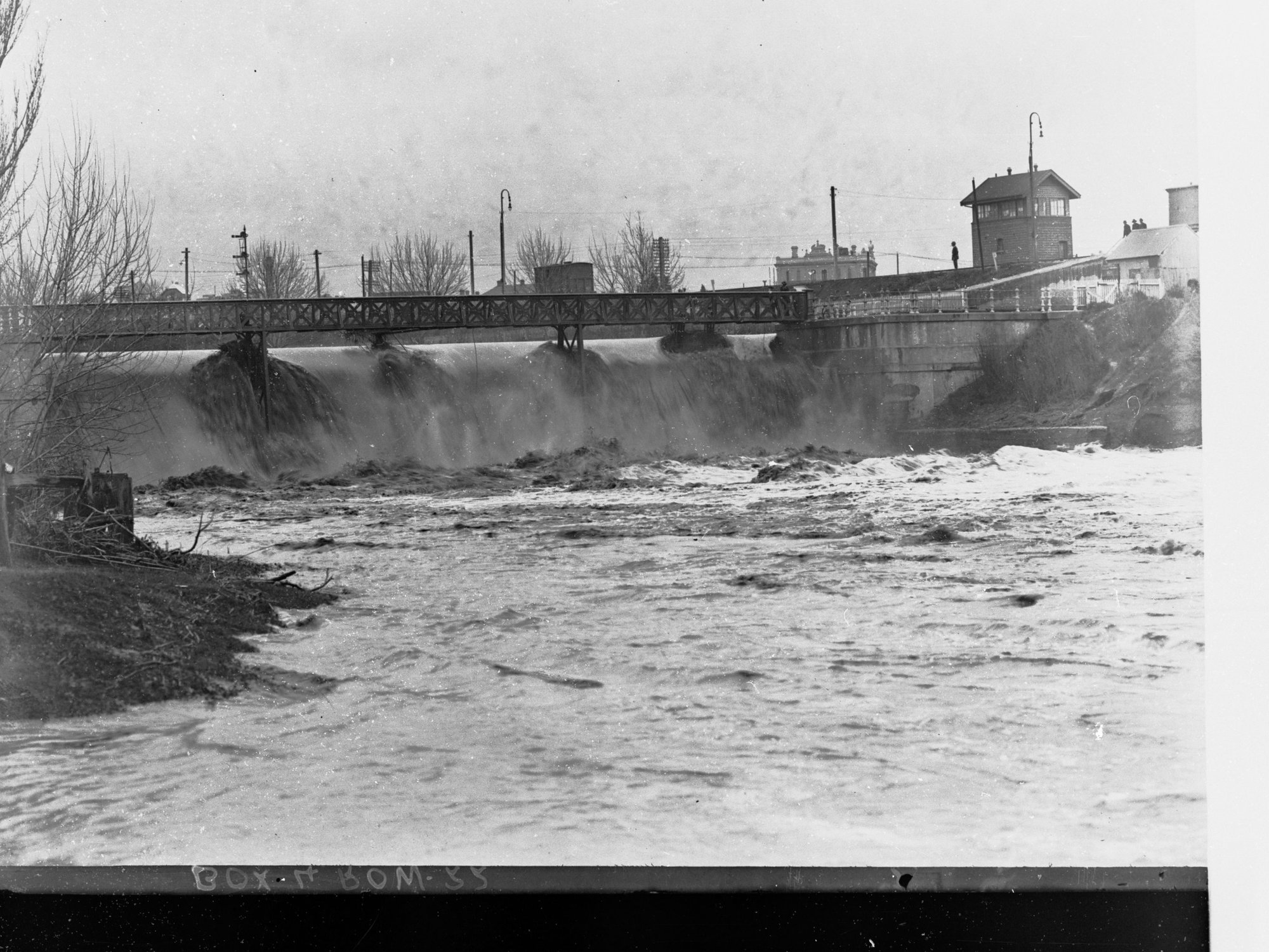 The Torrens Weir in flood
