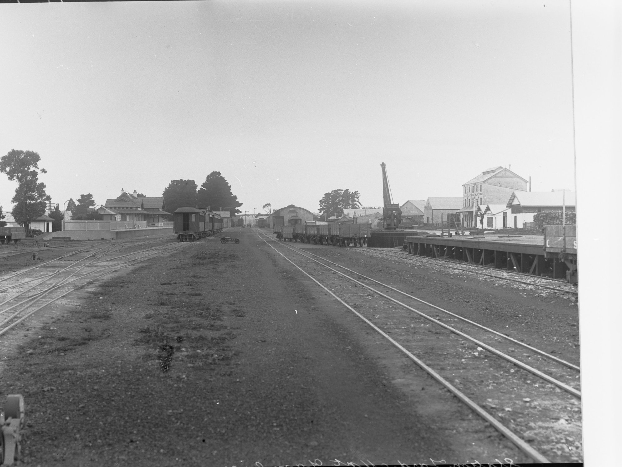 Mount Gambier Station Yards with the station building in the background
