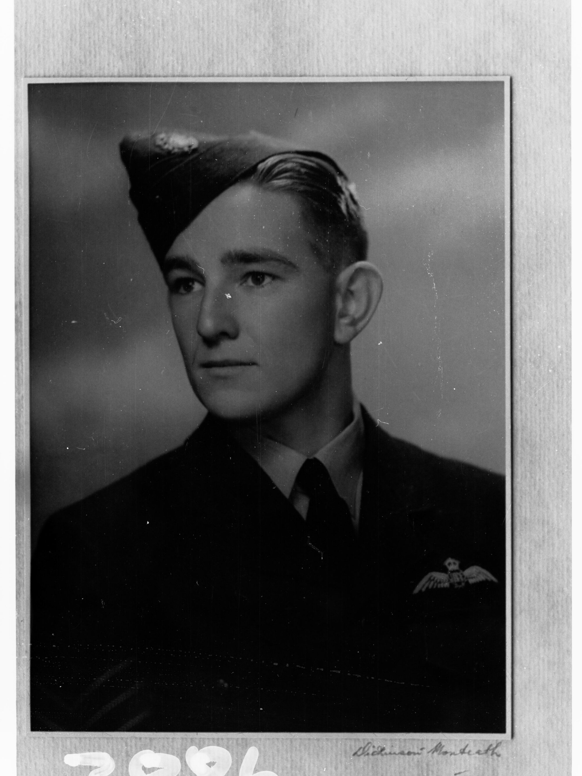 Portrait of man enlisted in Royal Australian Air Force - photo copied for Roll of Honour