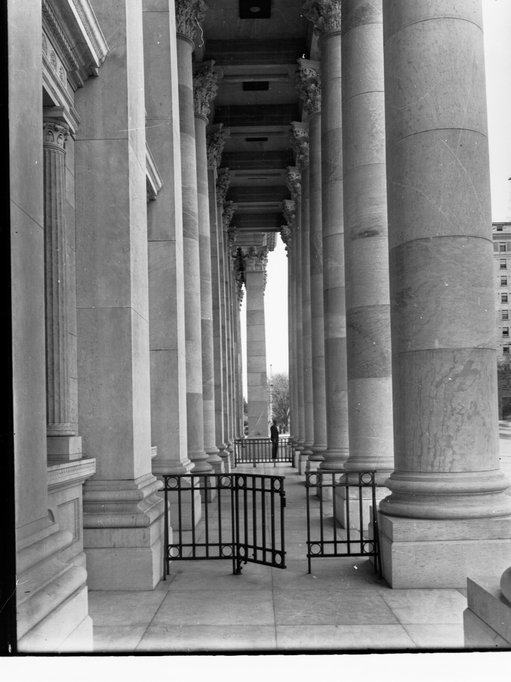 Parliament house showing columns and entrance