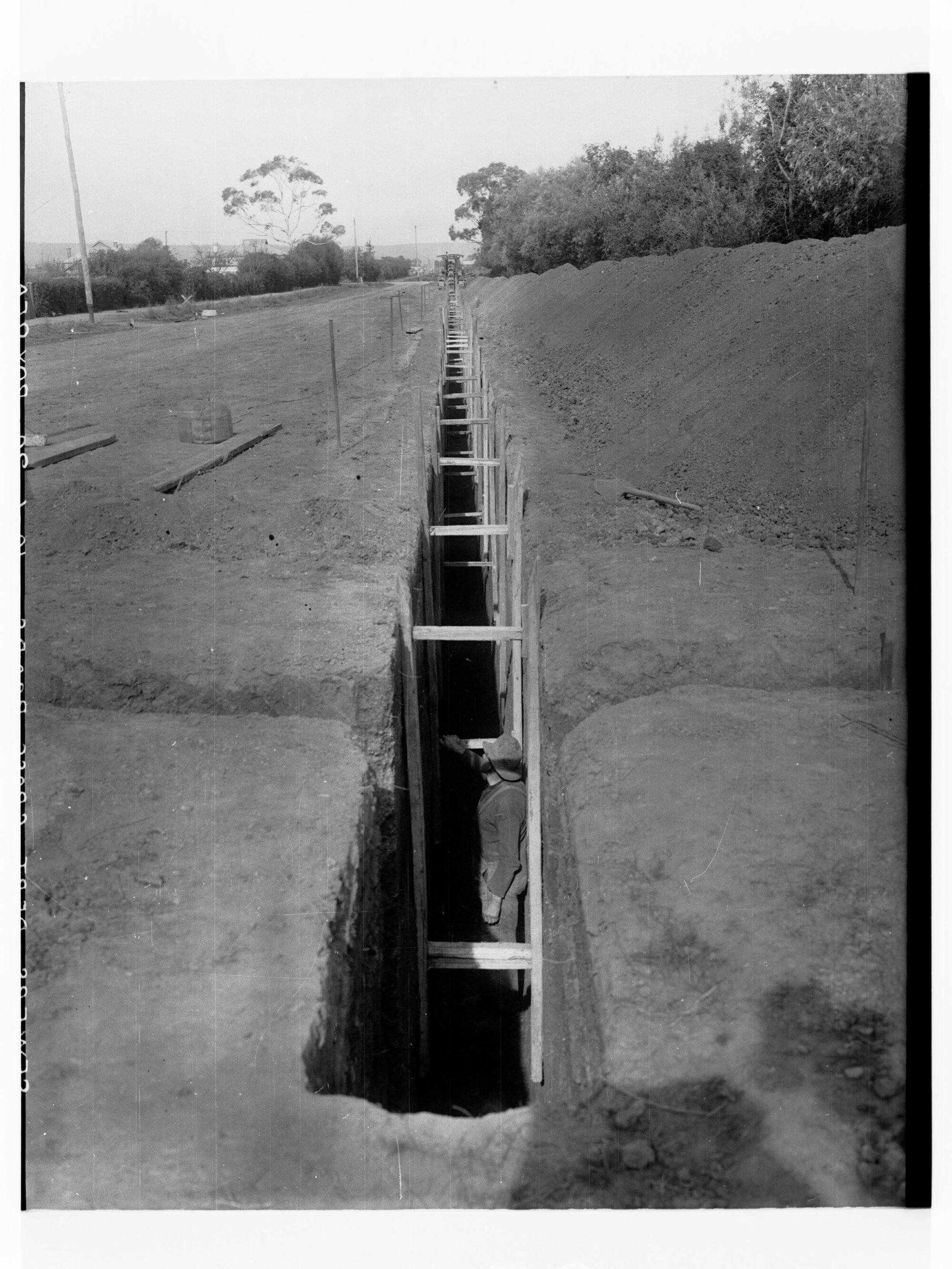 Glenelg Sewers showing a trench