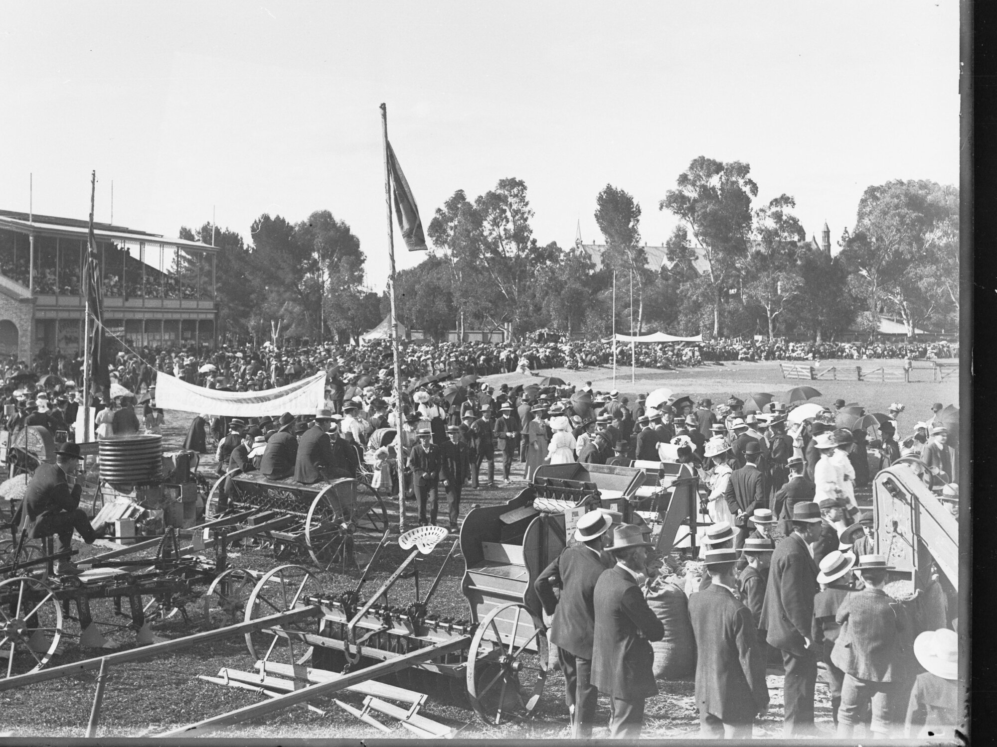 Gawler Show,  farm machinery on exhibition