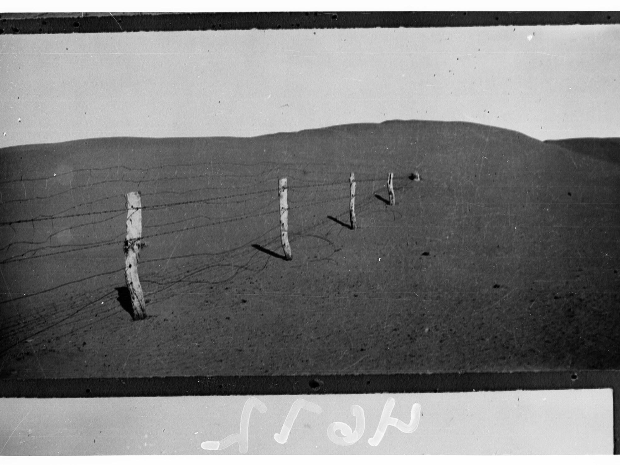 Barbed Wire Fence in the Desert
