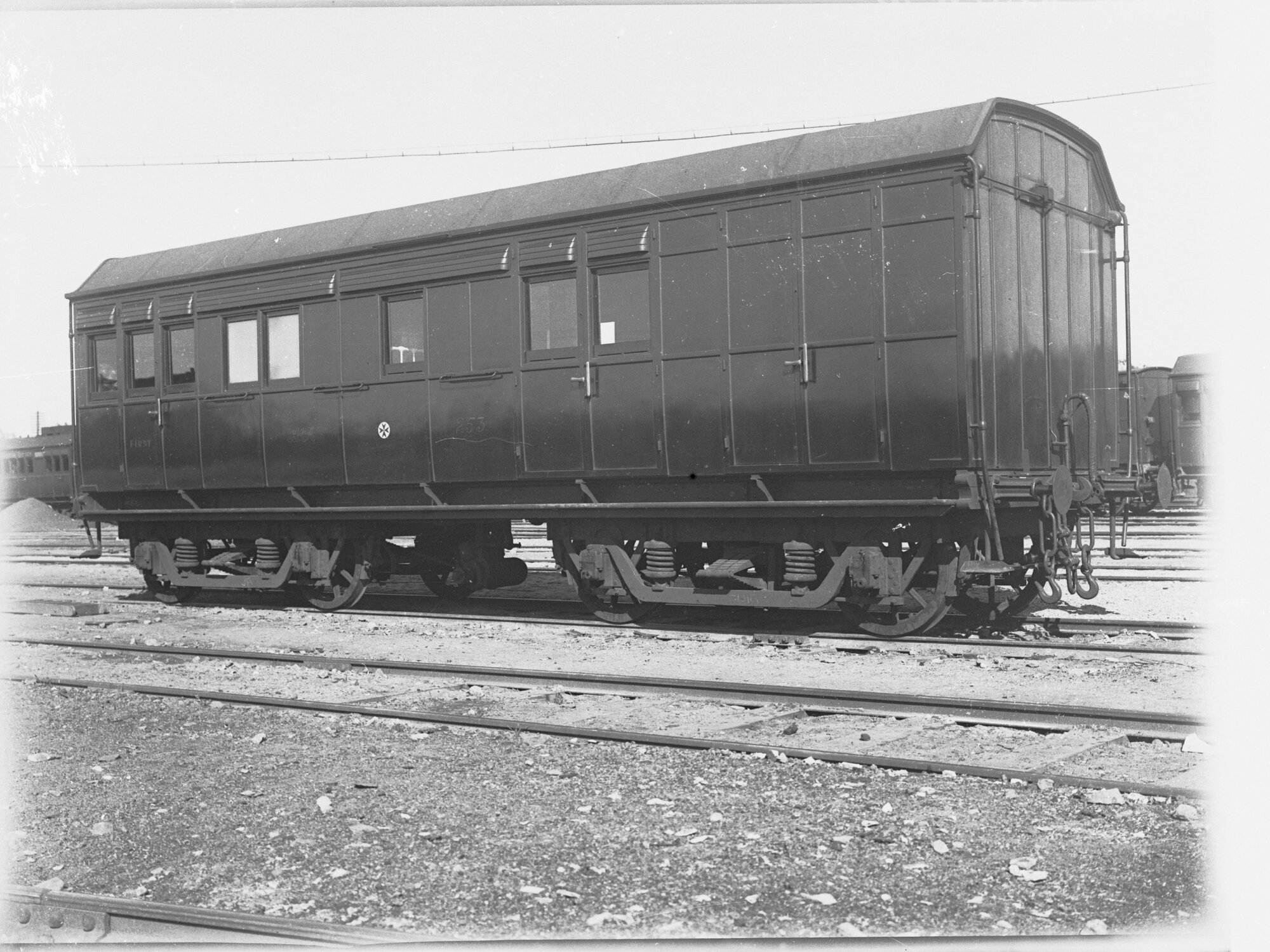 Railway Carriage on tracks (Ambulance Carriage) - Railway Commissioner's Report