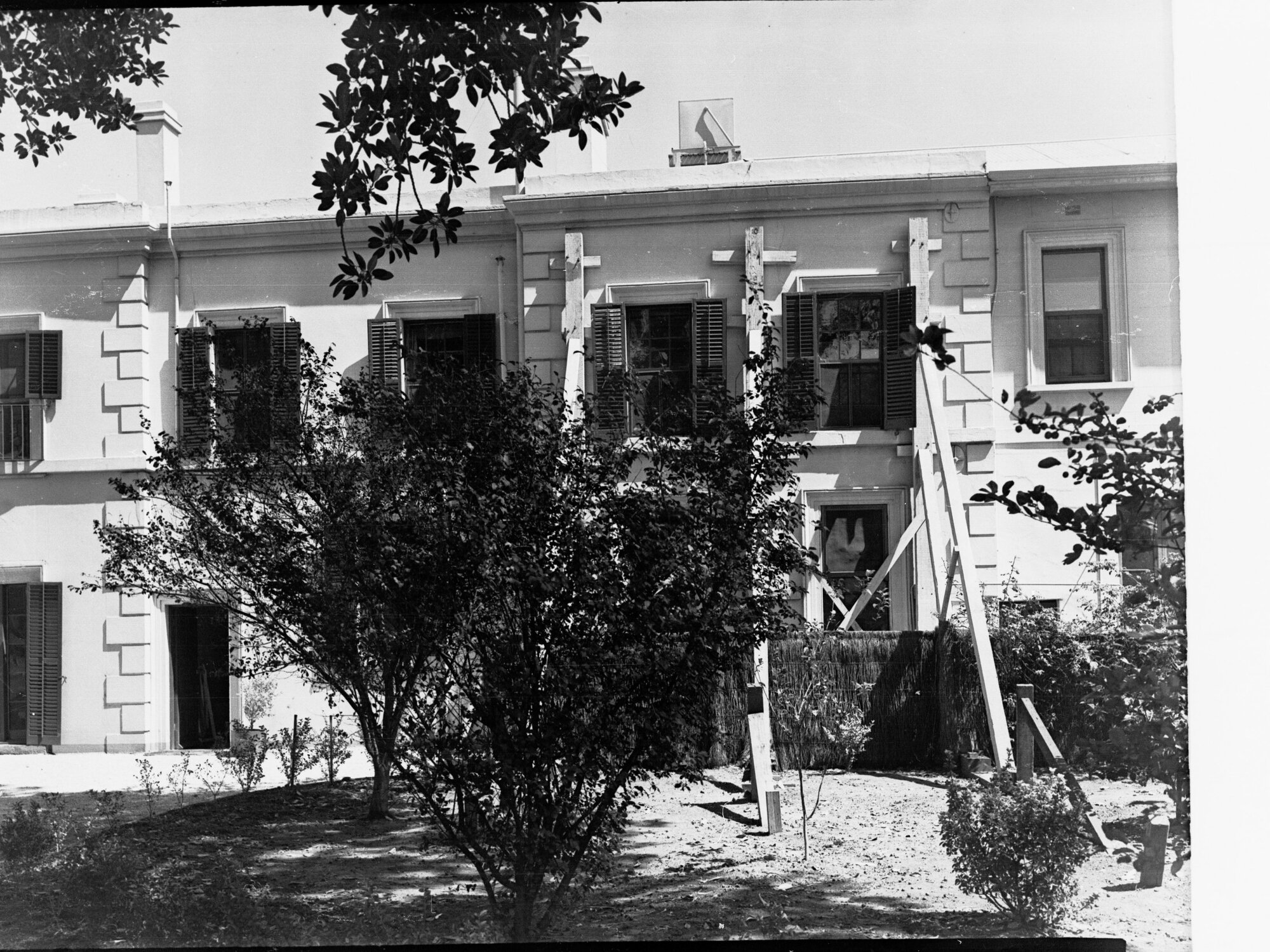 Exterior of Government House During Renovation