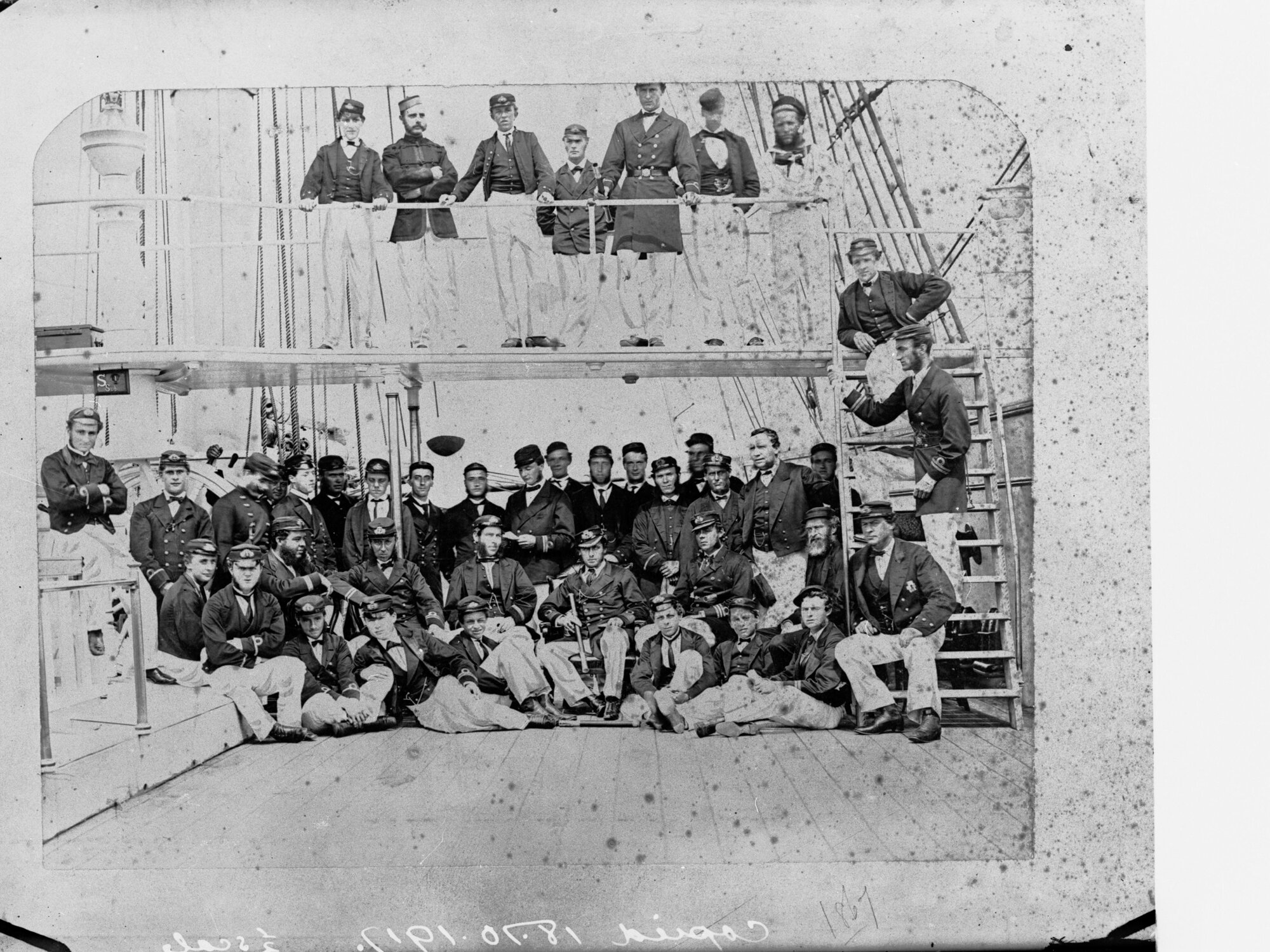 Group of unidentified sailors - copied for Harbours Board Report