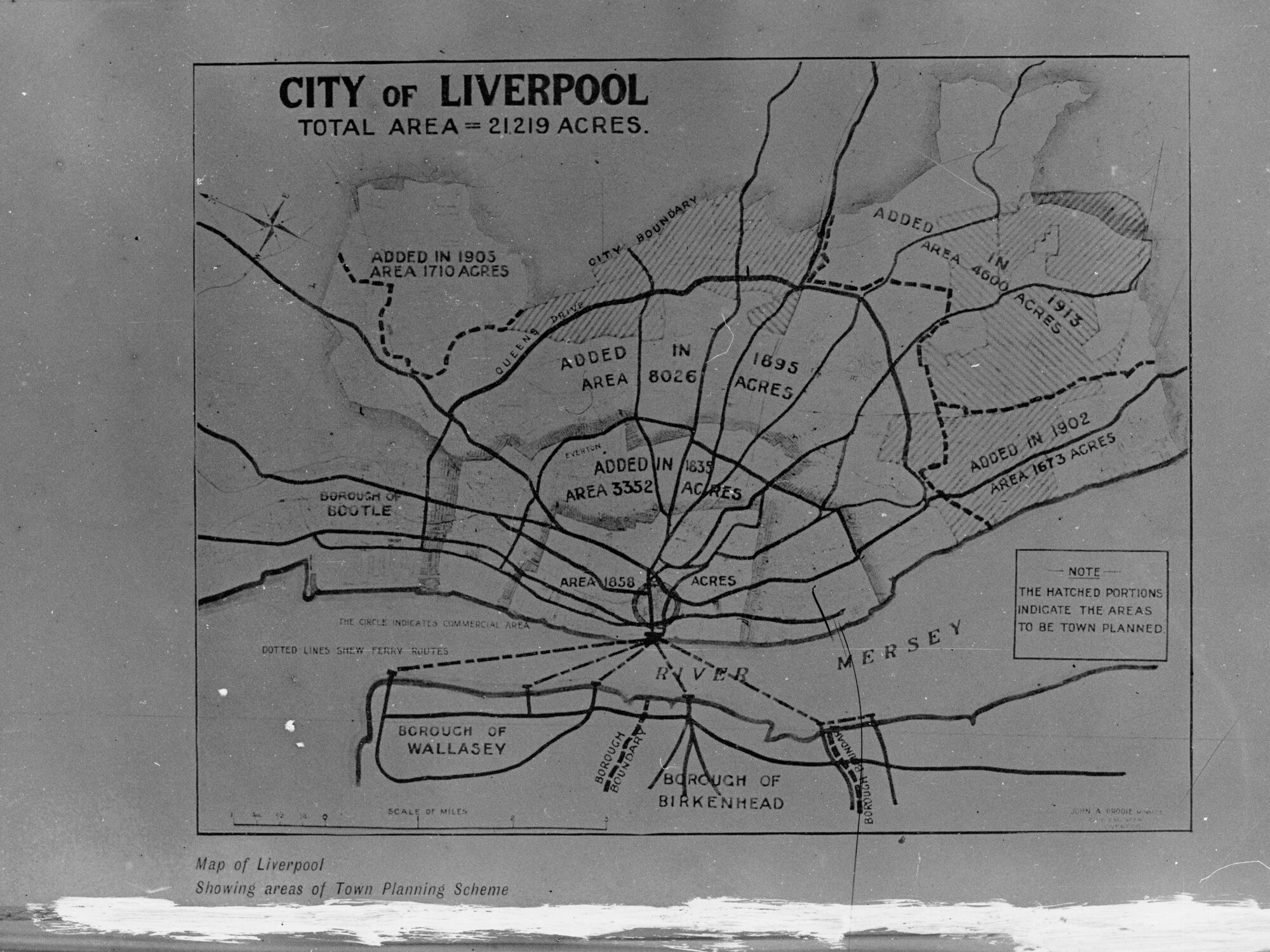 City of Liverpool, Map of Liverpool showing Town Planning Scheme