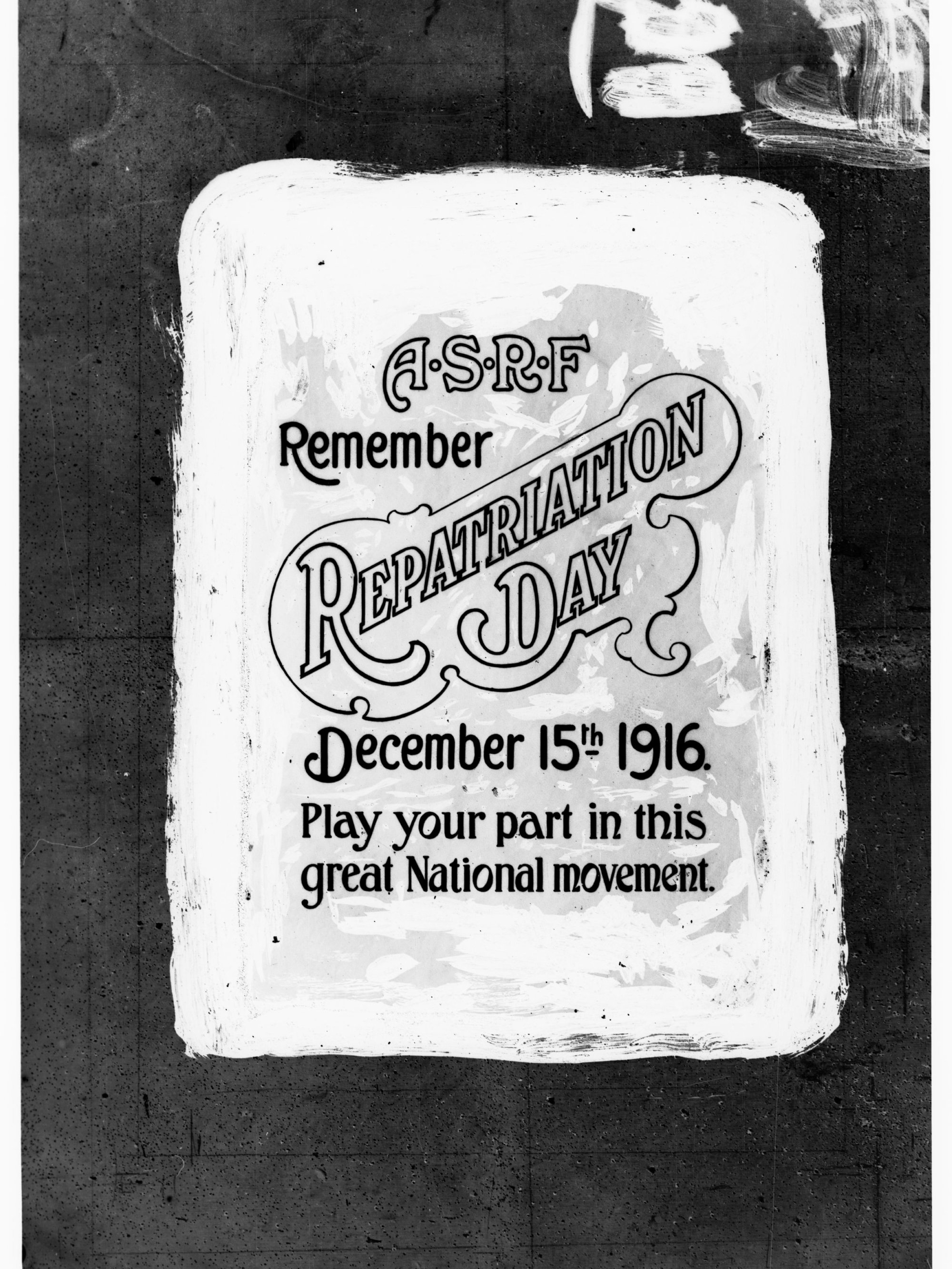 Poster commemorating repatriation day