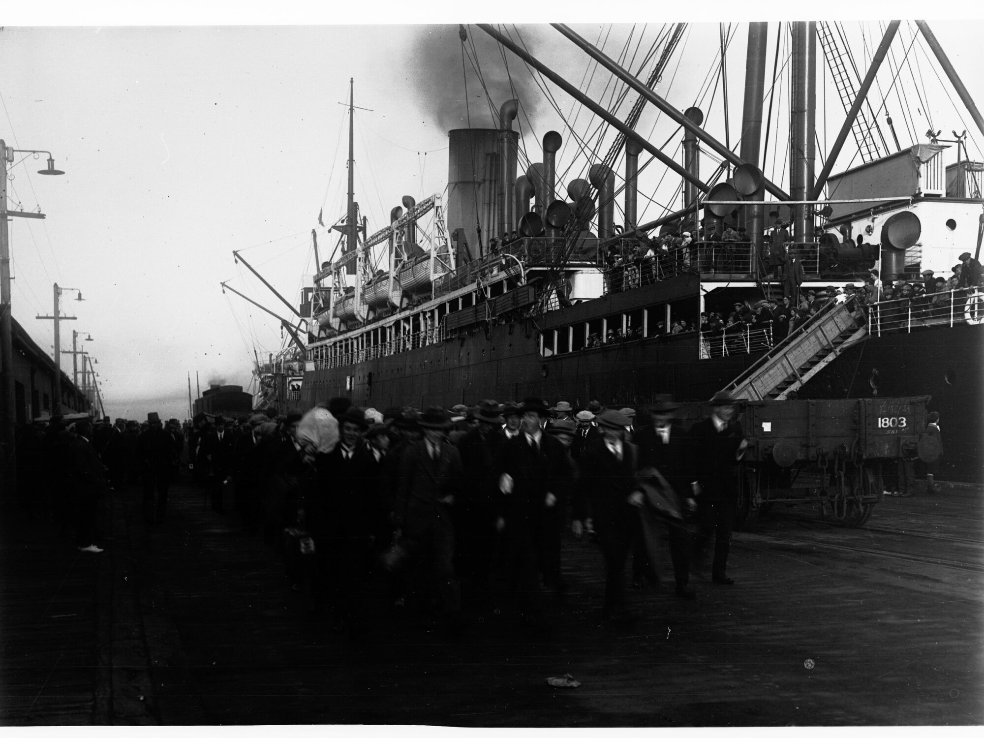People Departing Ship at Outer Harbour