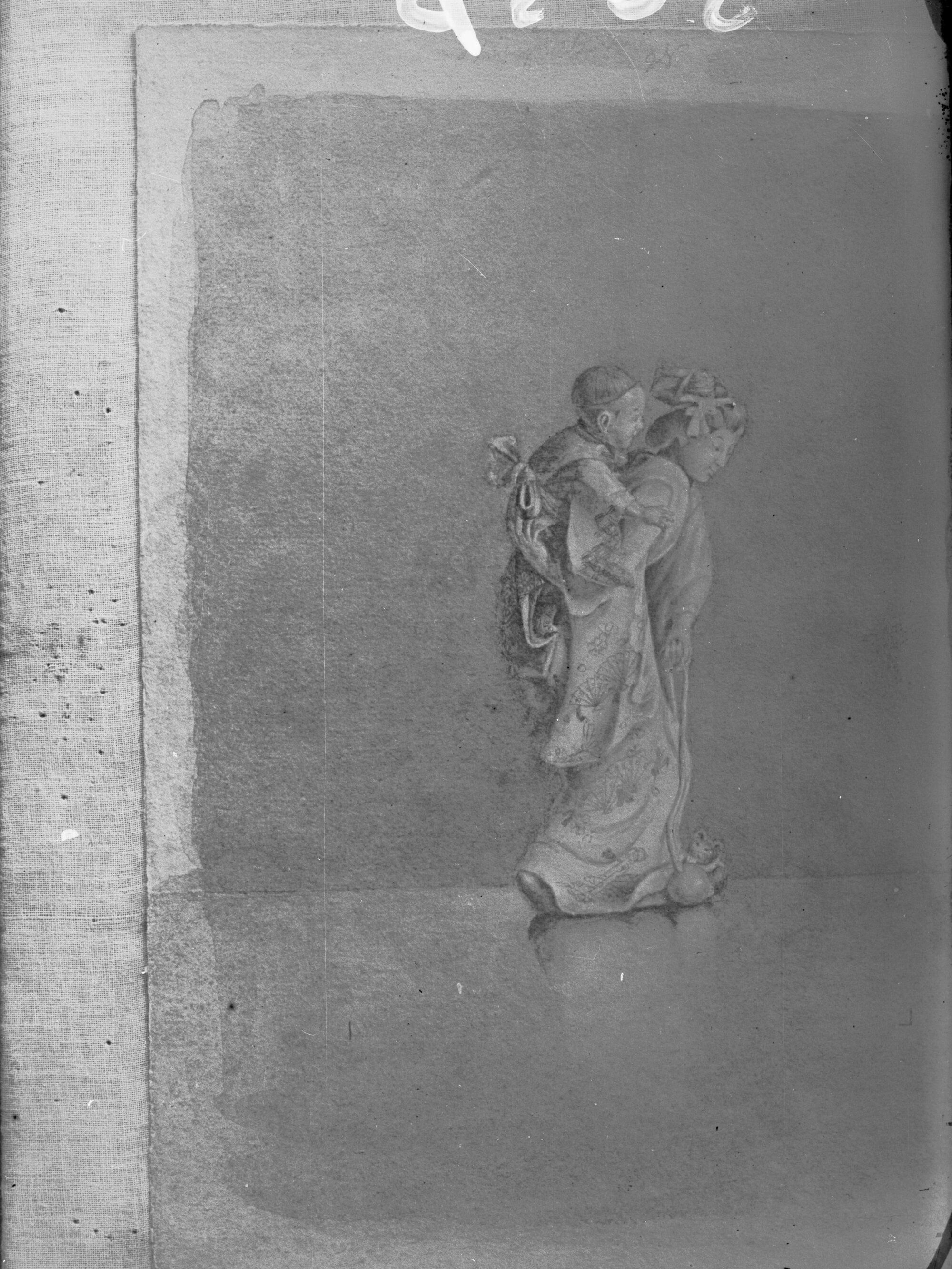 Portrait of a Japanese lady and child by School of Arts, South Australian, student