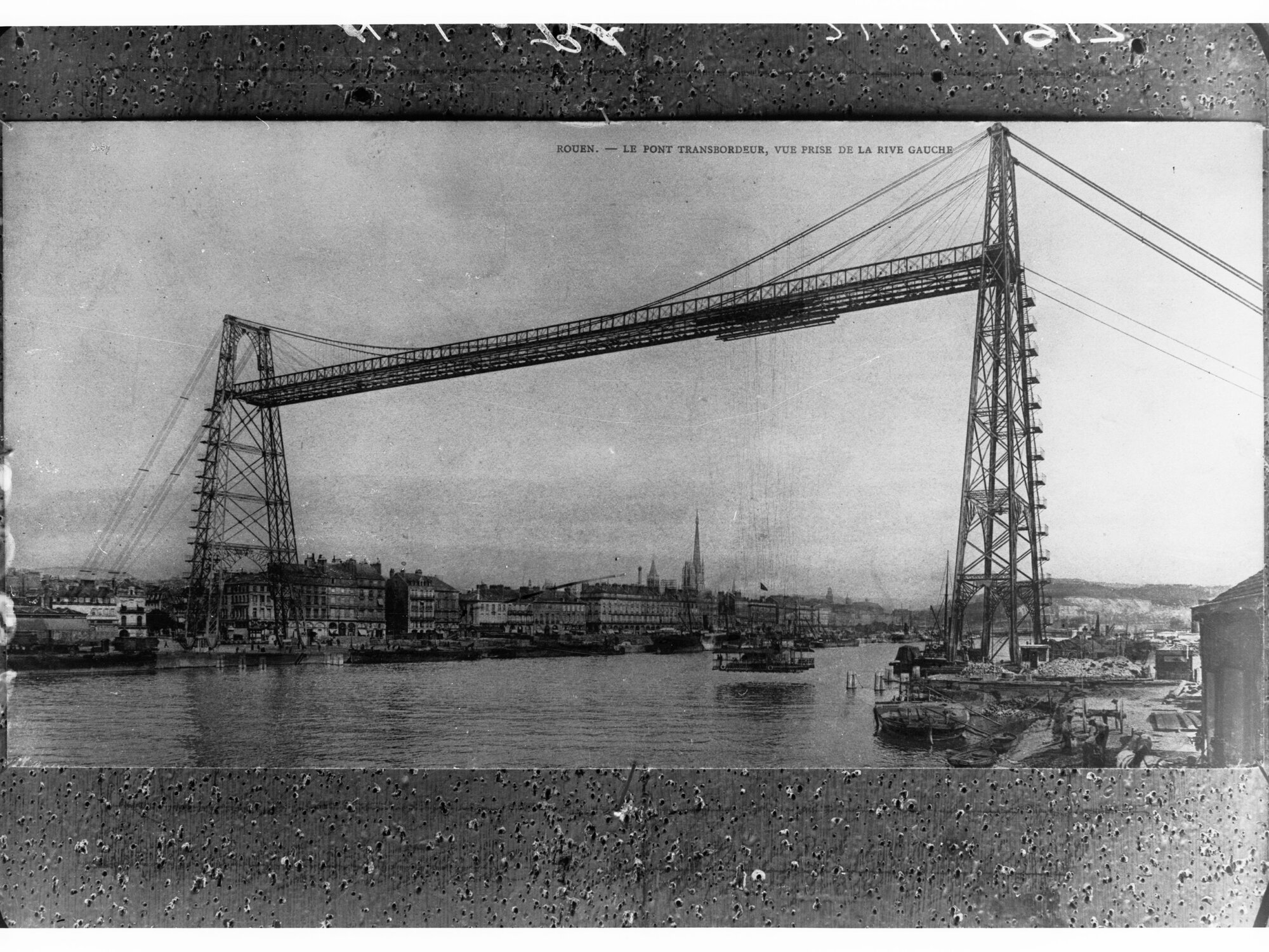 Transporter Bridge Over the River Seine in Rouen