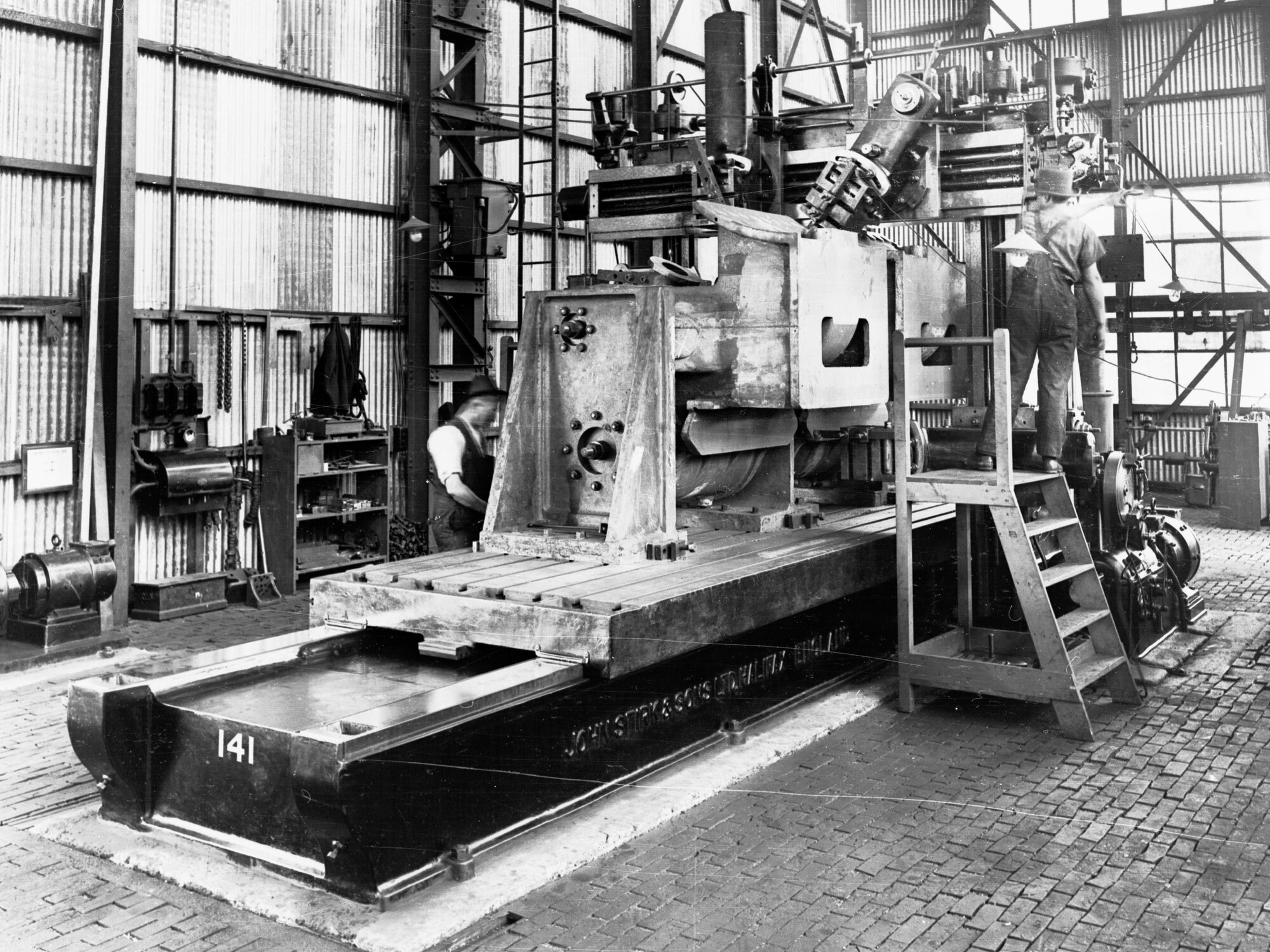Islington Railway Workshop Showing Men Working on Machinery