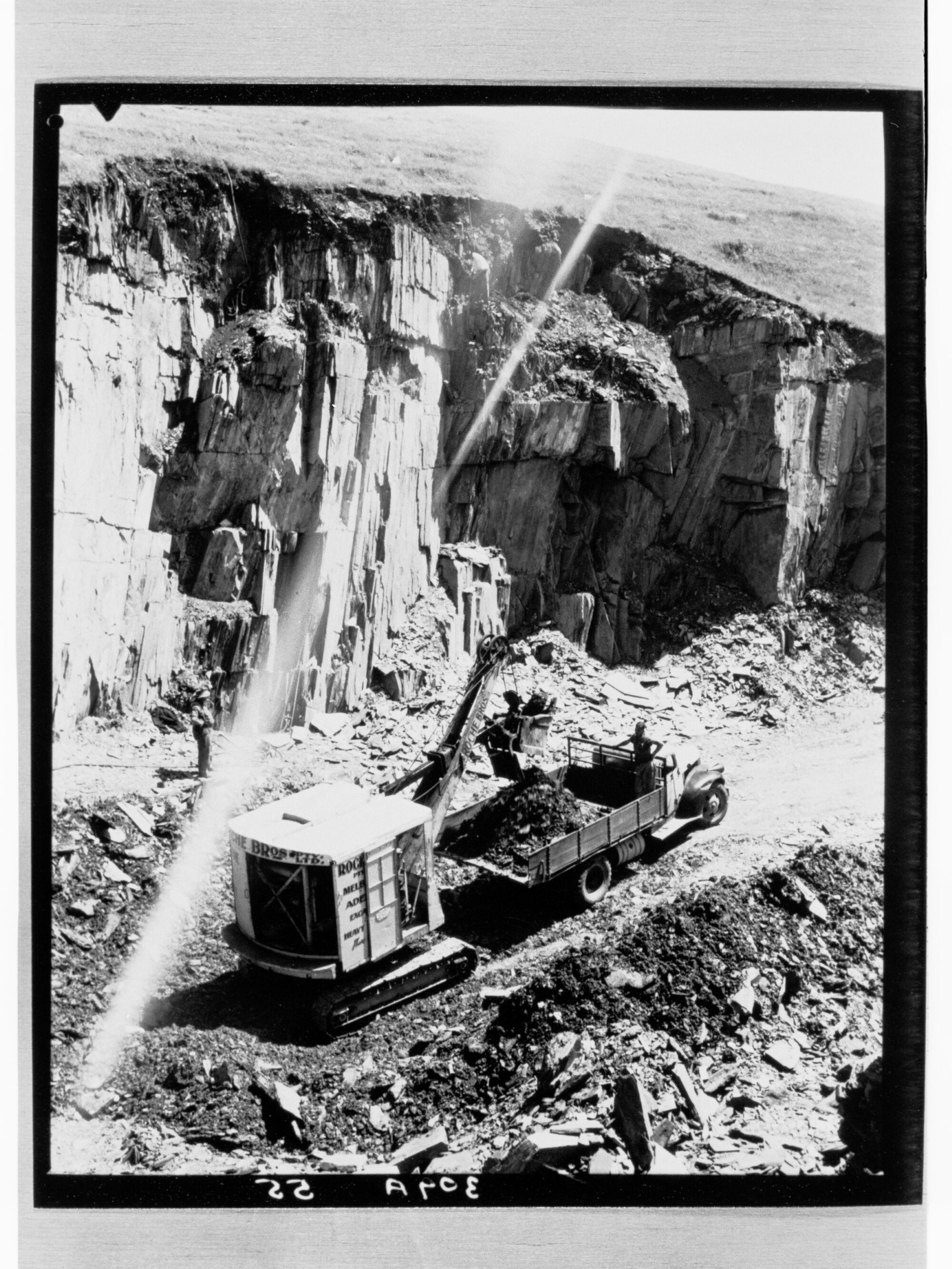 Machinery in a quarry