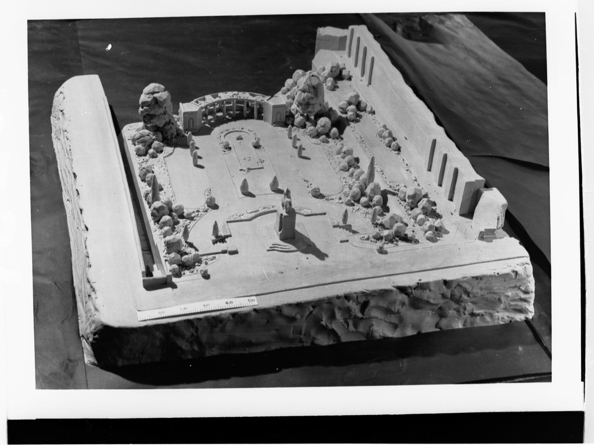 Model of garden for parliament house