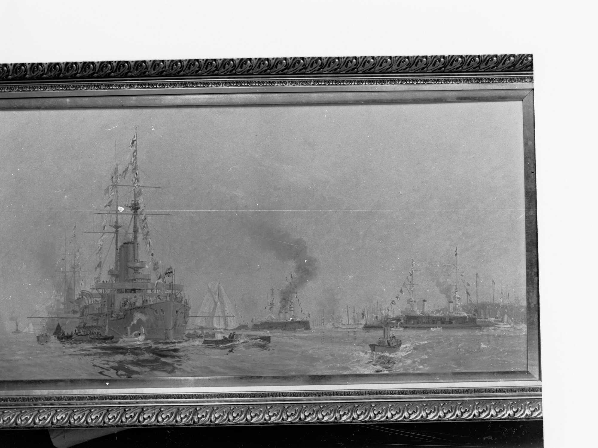 Steamships on sea - painting