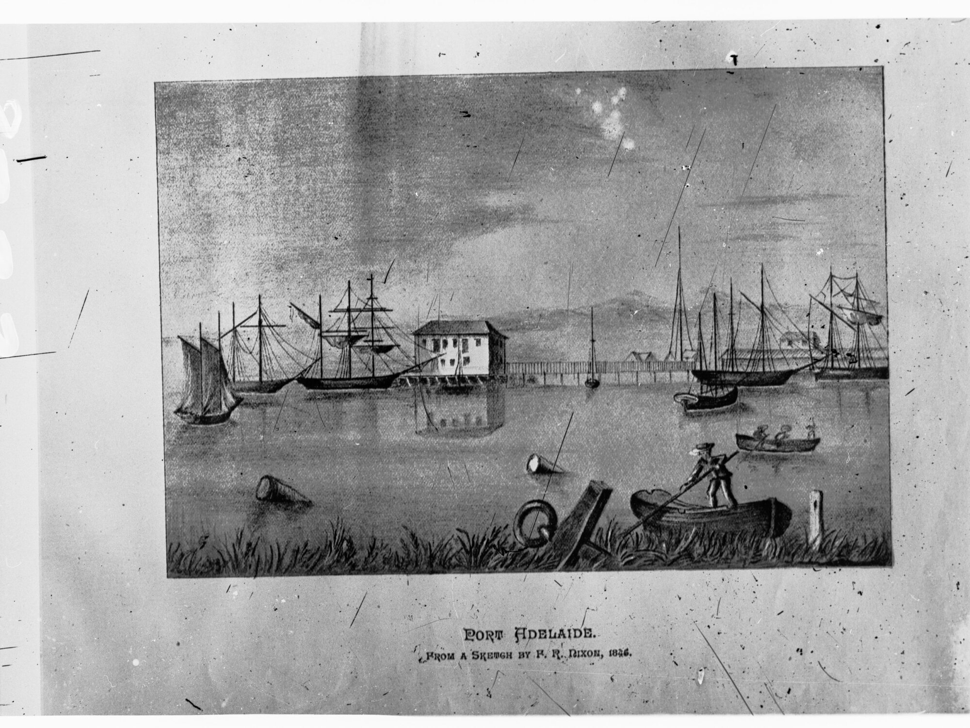 Port Adelaide - from a sketch by F R Nixon 1846