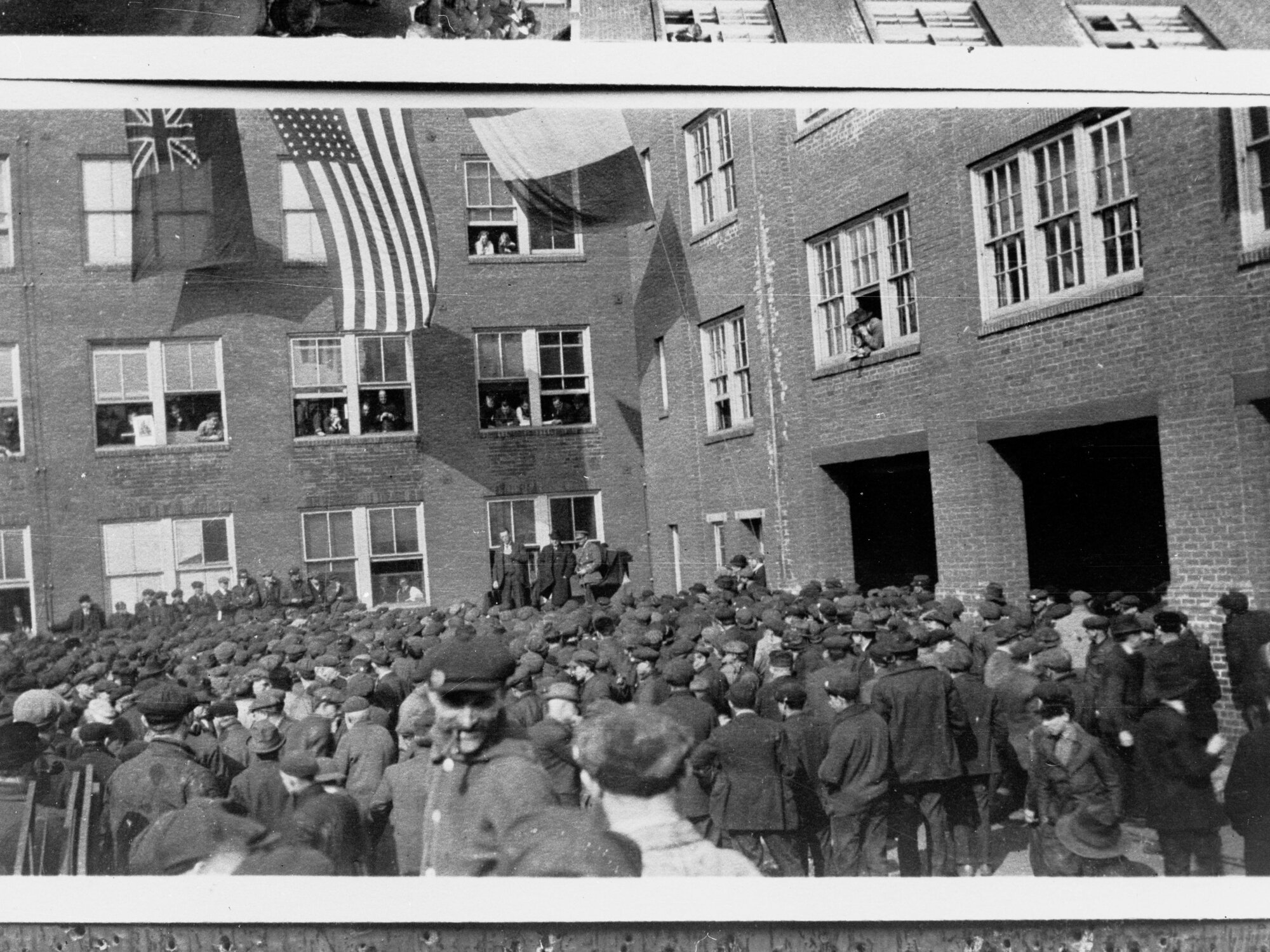 Mr Crawford Vaughan in United States of America addressing crowd of people