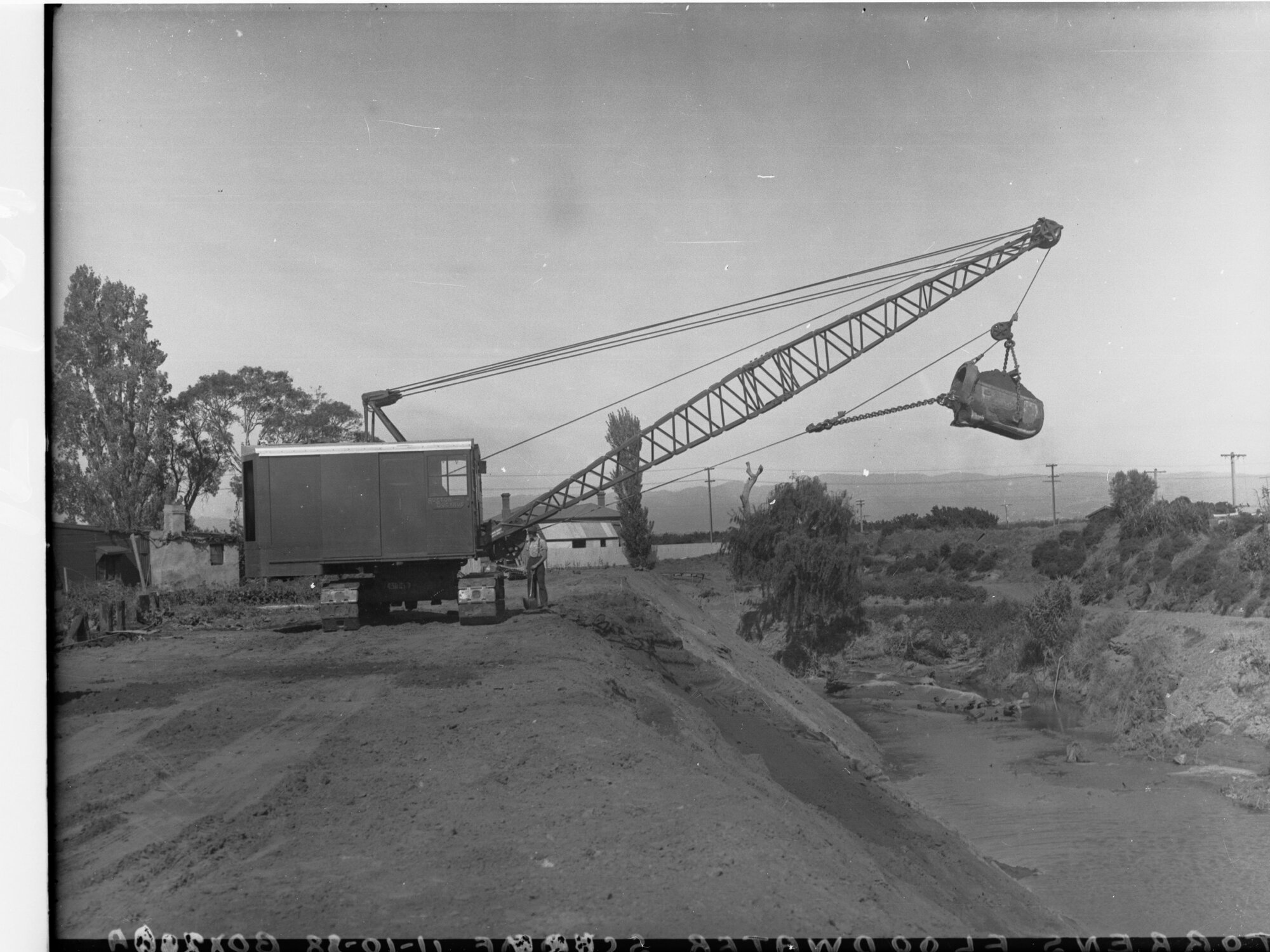 Torrens Floodwater Scheme Showing Excavator