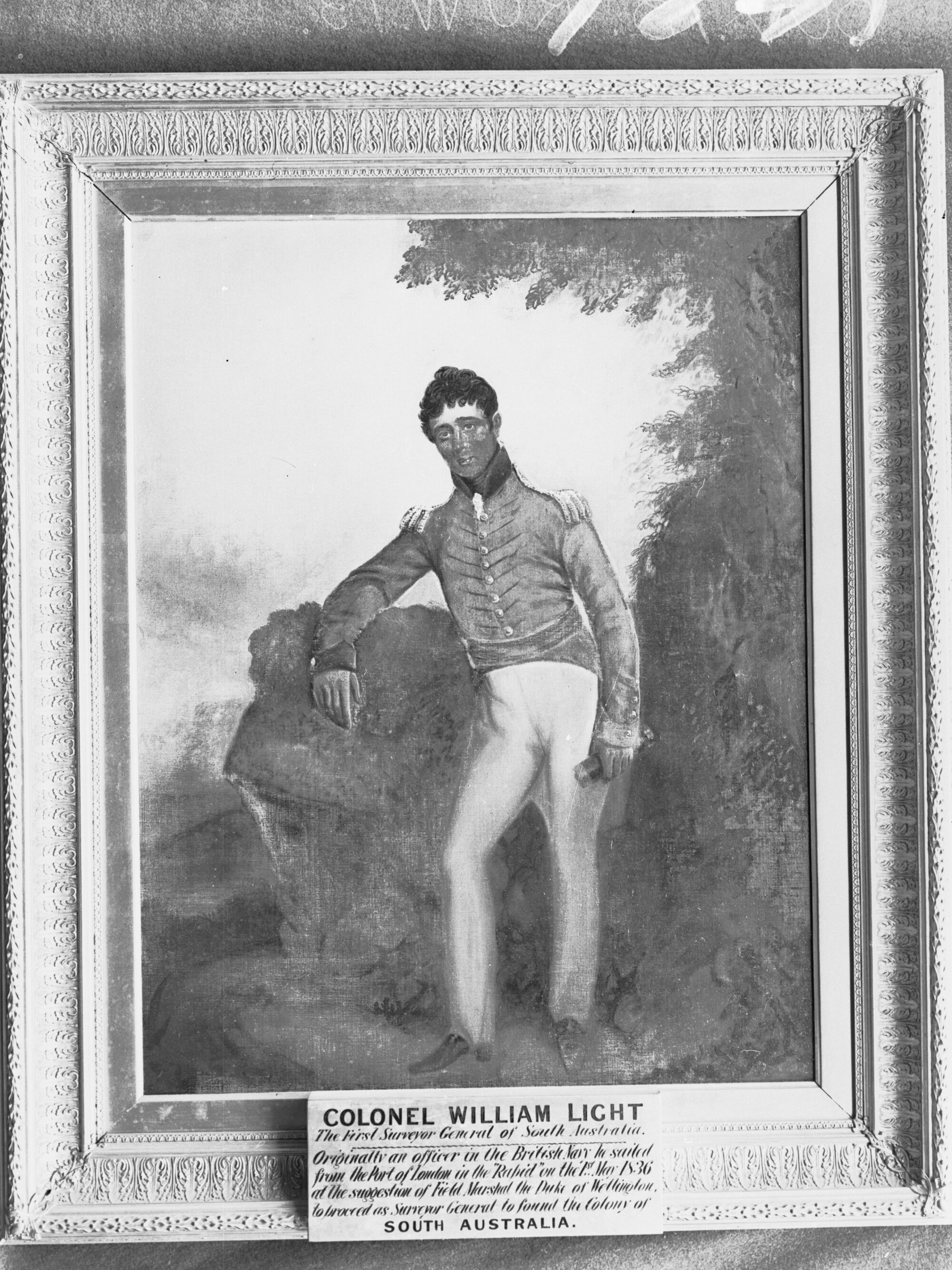 Photograph of painting of Colonel William Light,- The first Surveyor General of South Australia