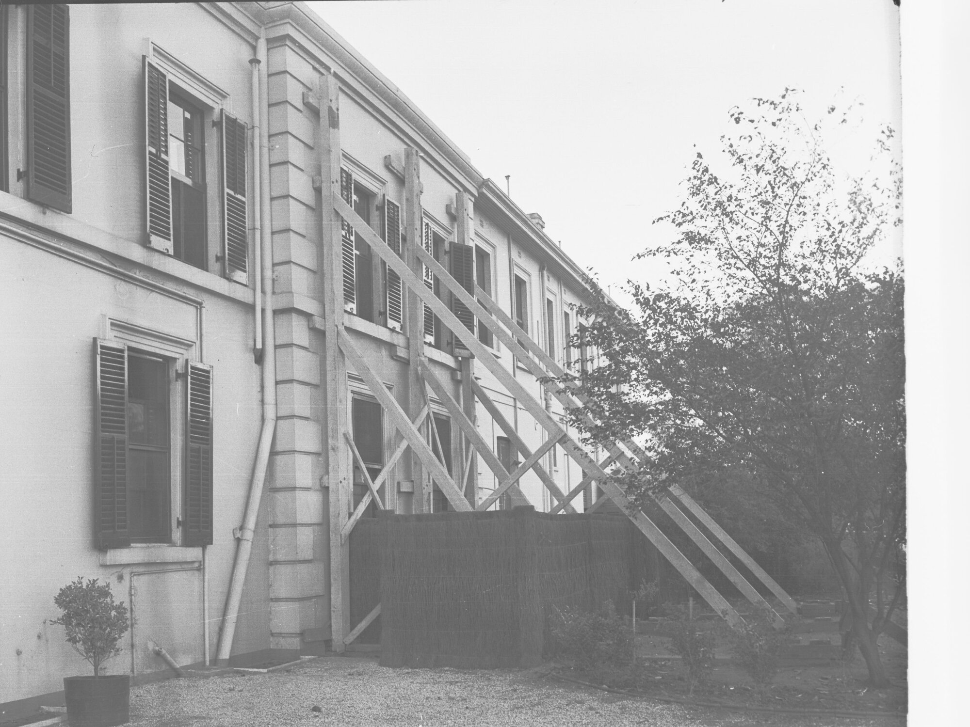 Outside of Government House During Renovation