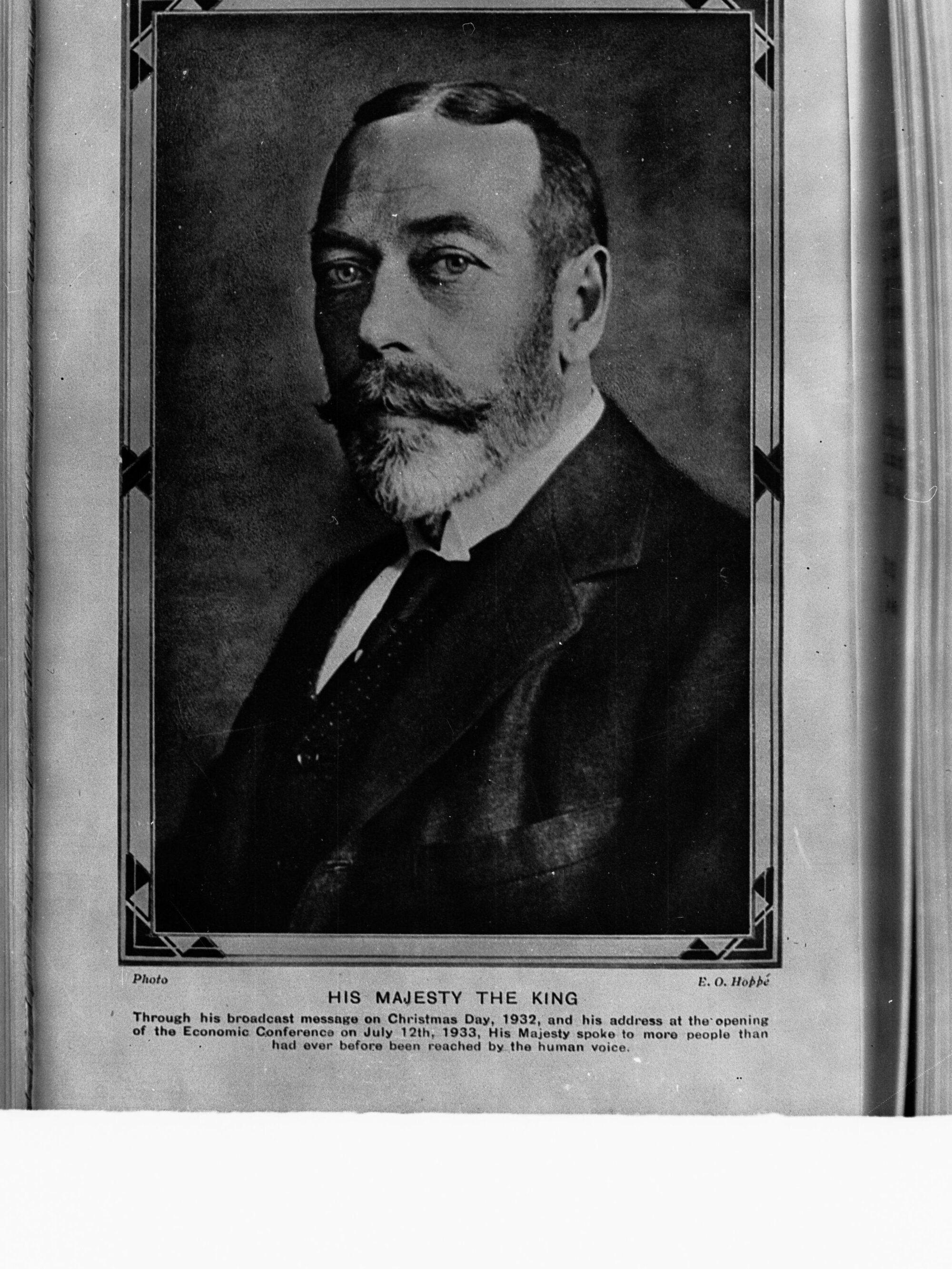 King George V (photocopied for Reverend Davis)