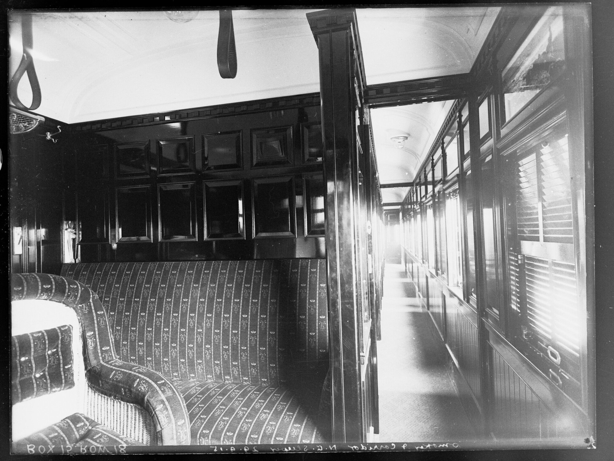 Interior view of a railway carriage
