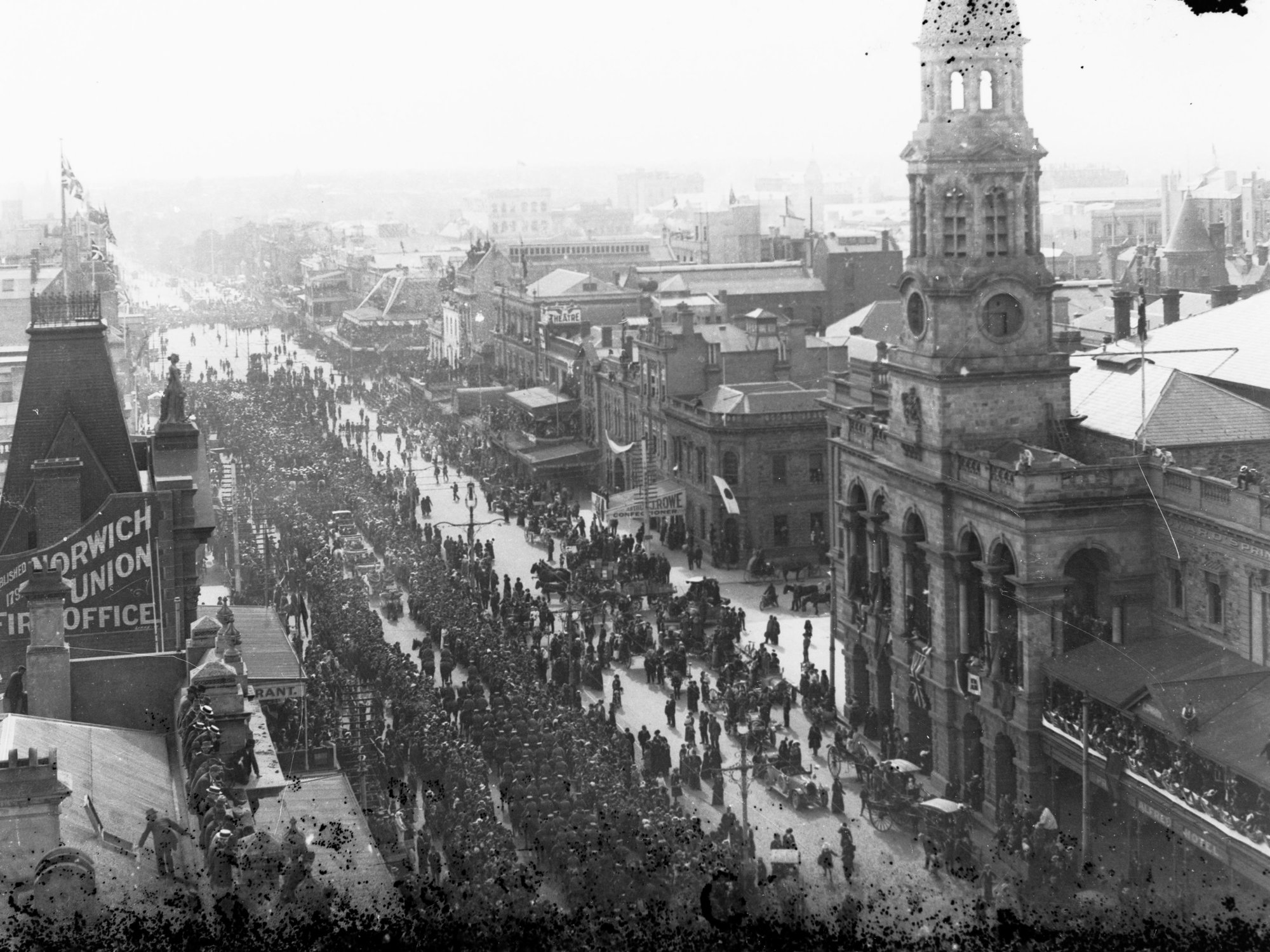 Parade in King William Street, Australia Day