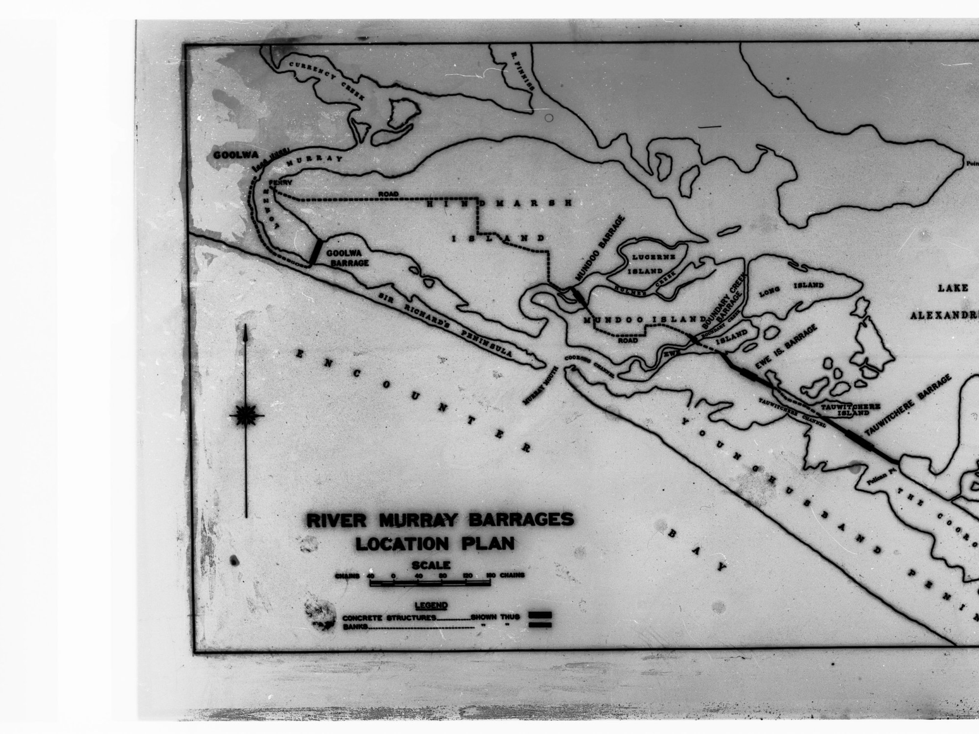 River Murray Barrages Location Plan