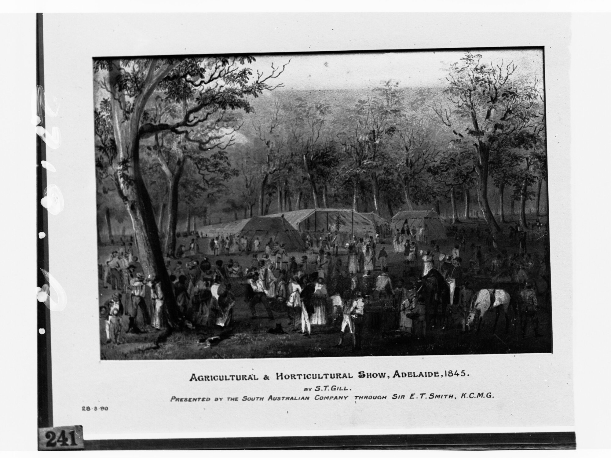 Agricultural &amp; Horticultural Show, Adelaide, 1845  - Sketch by S T Gill - Presented by the South Australian Company through Sir E T Smith, KCMG