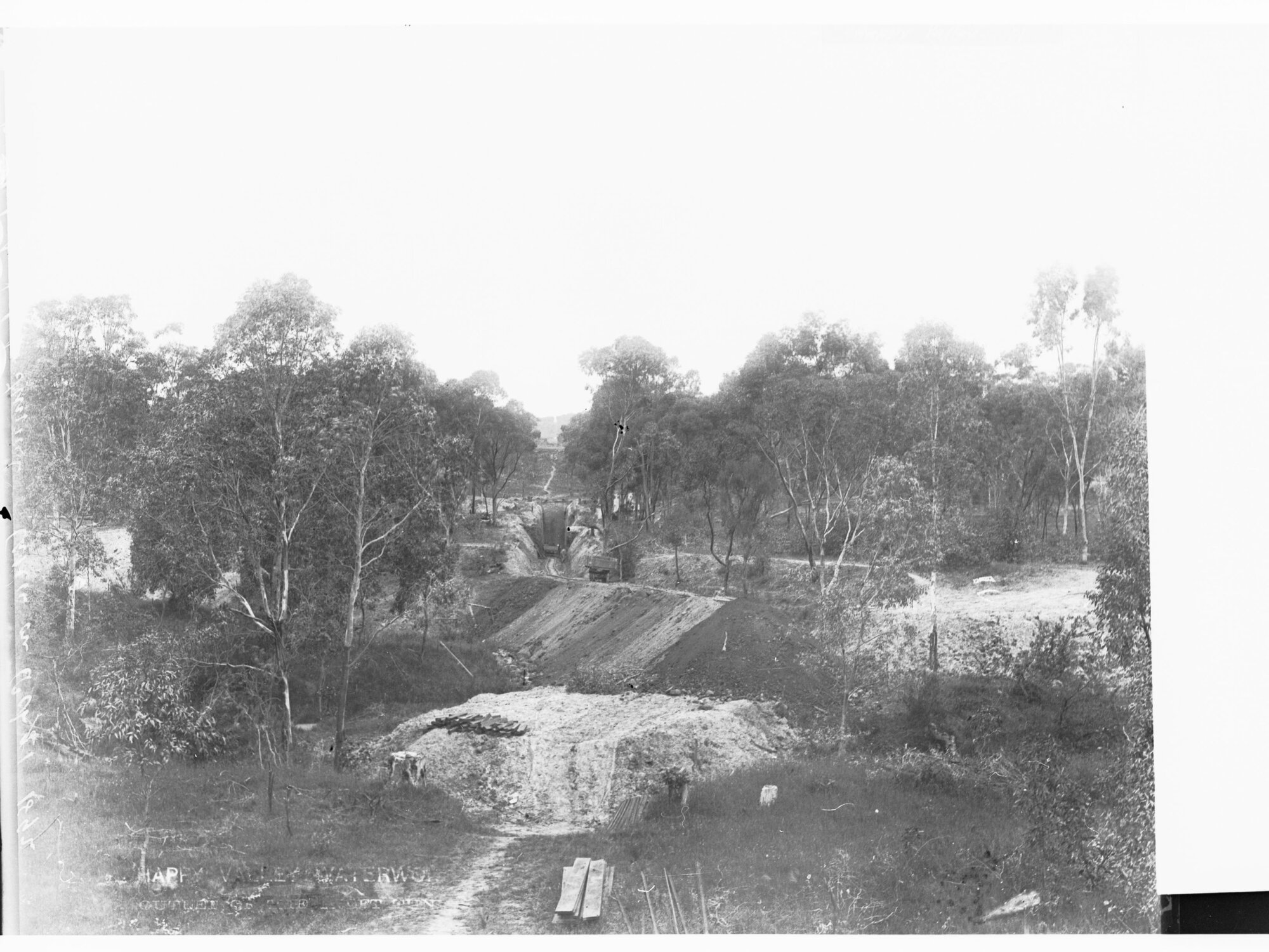 Happy Valley Waterworks - pipetrack for the outlet main