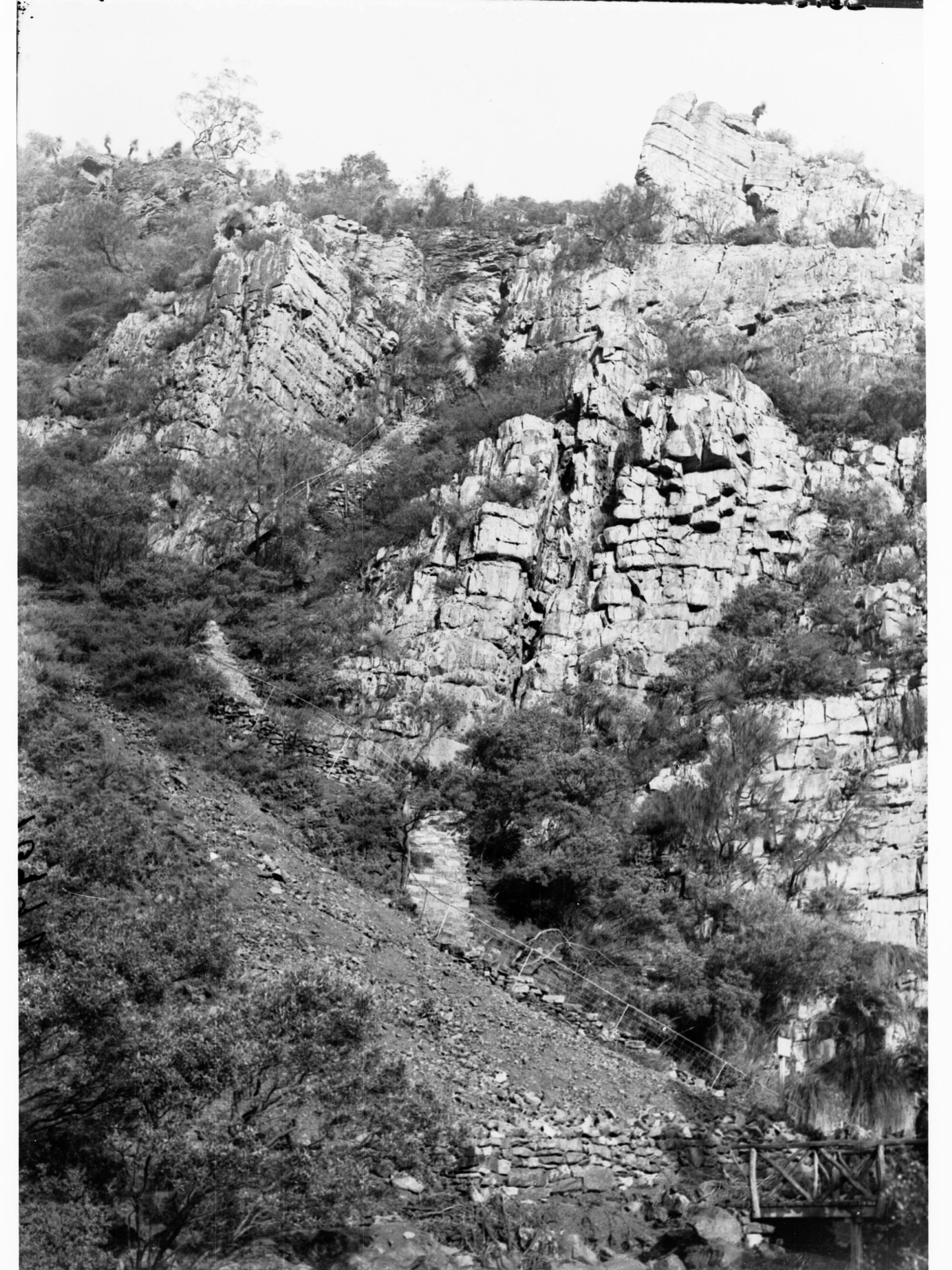 Cliffs and pathway, Morialta Reserve