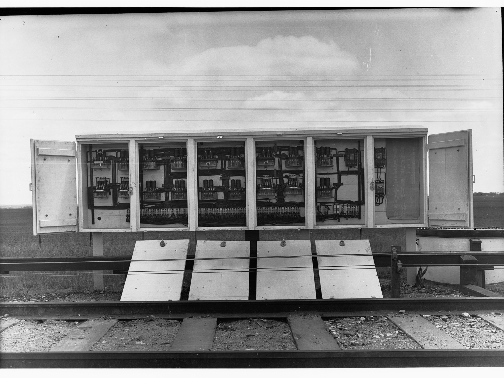 Panel for electrical centre of signals at railway line, Roseworthy