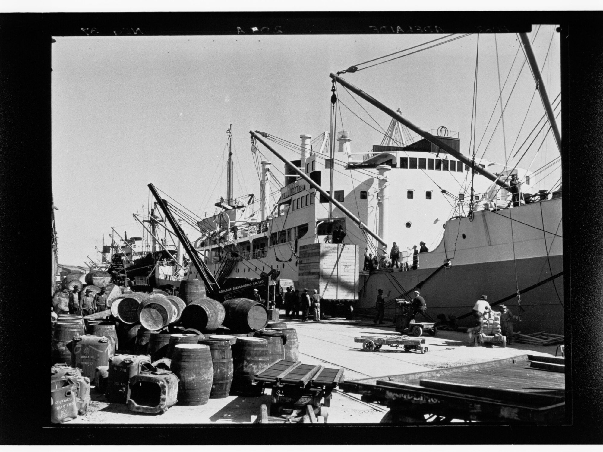 Ship alongside docks