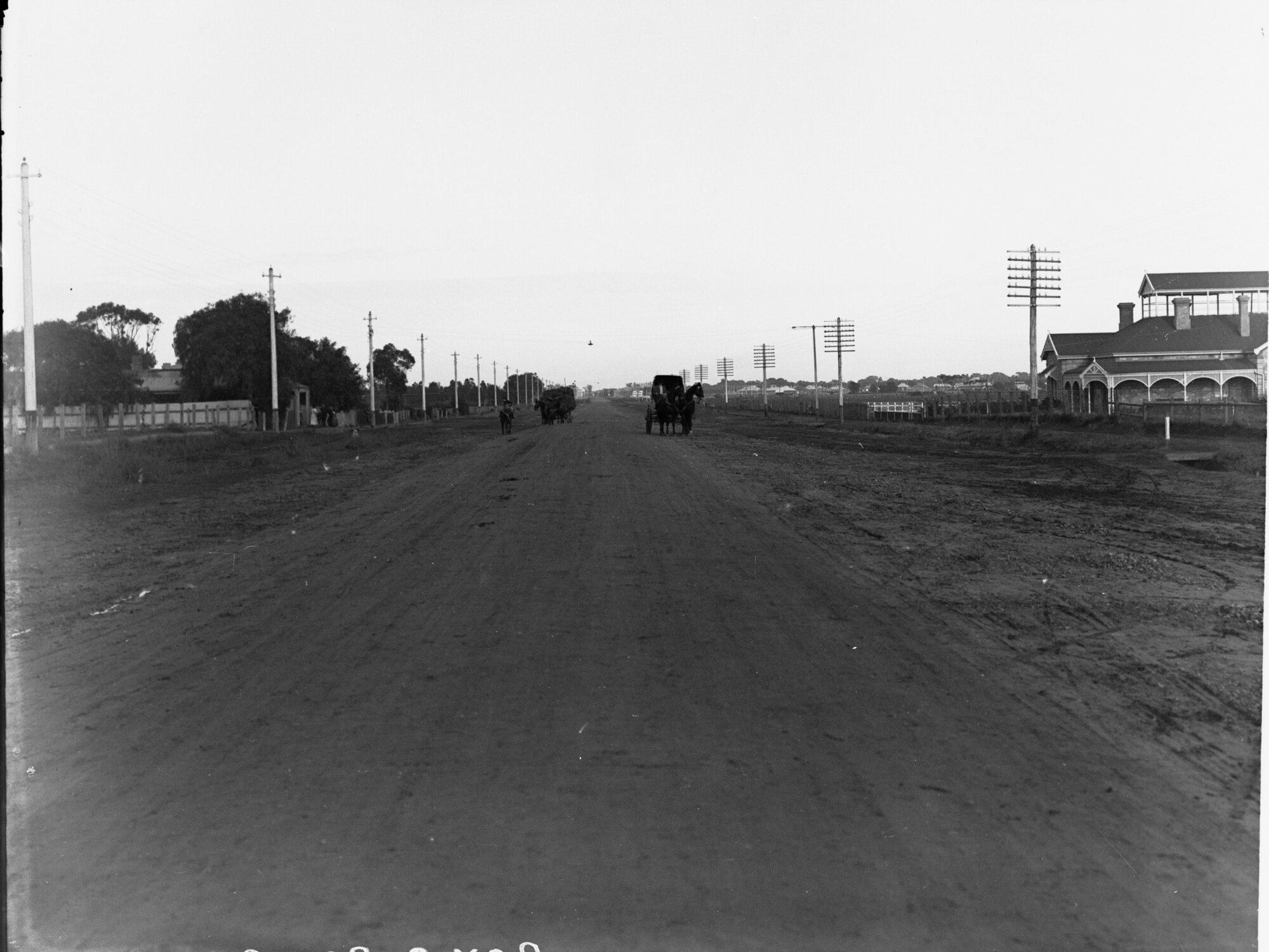 Portion of the Glenelg Main Road, now being repaired (Plate 1 - Local Government Department, First Annual Report 1917-18)