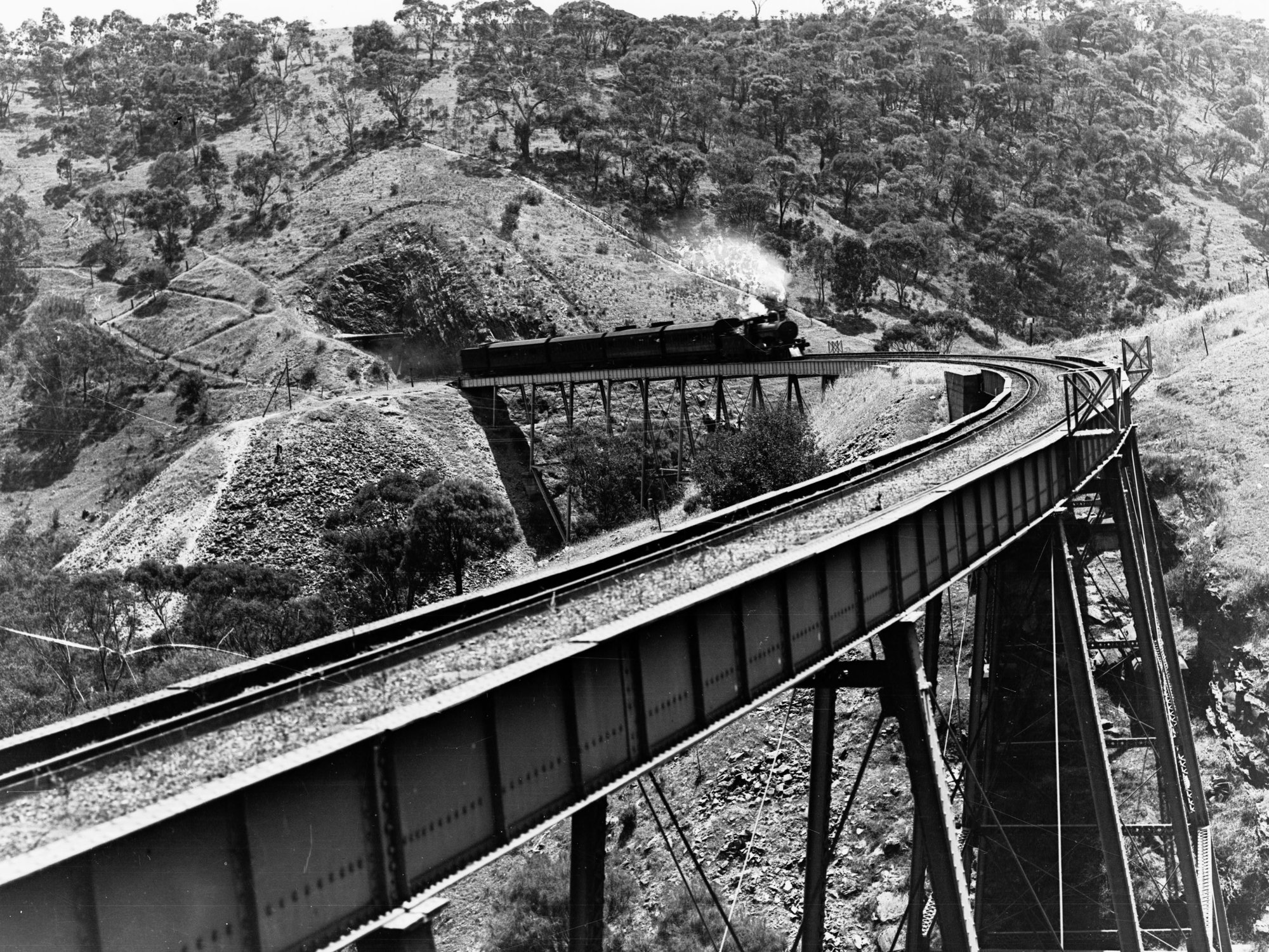 Locomotive on Mitcham Viaduct