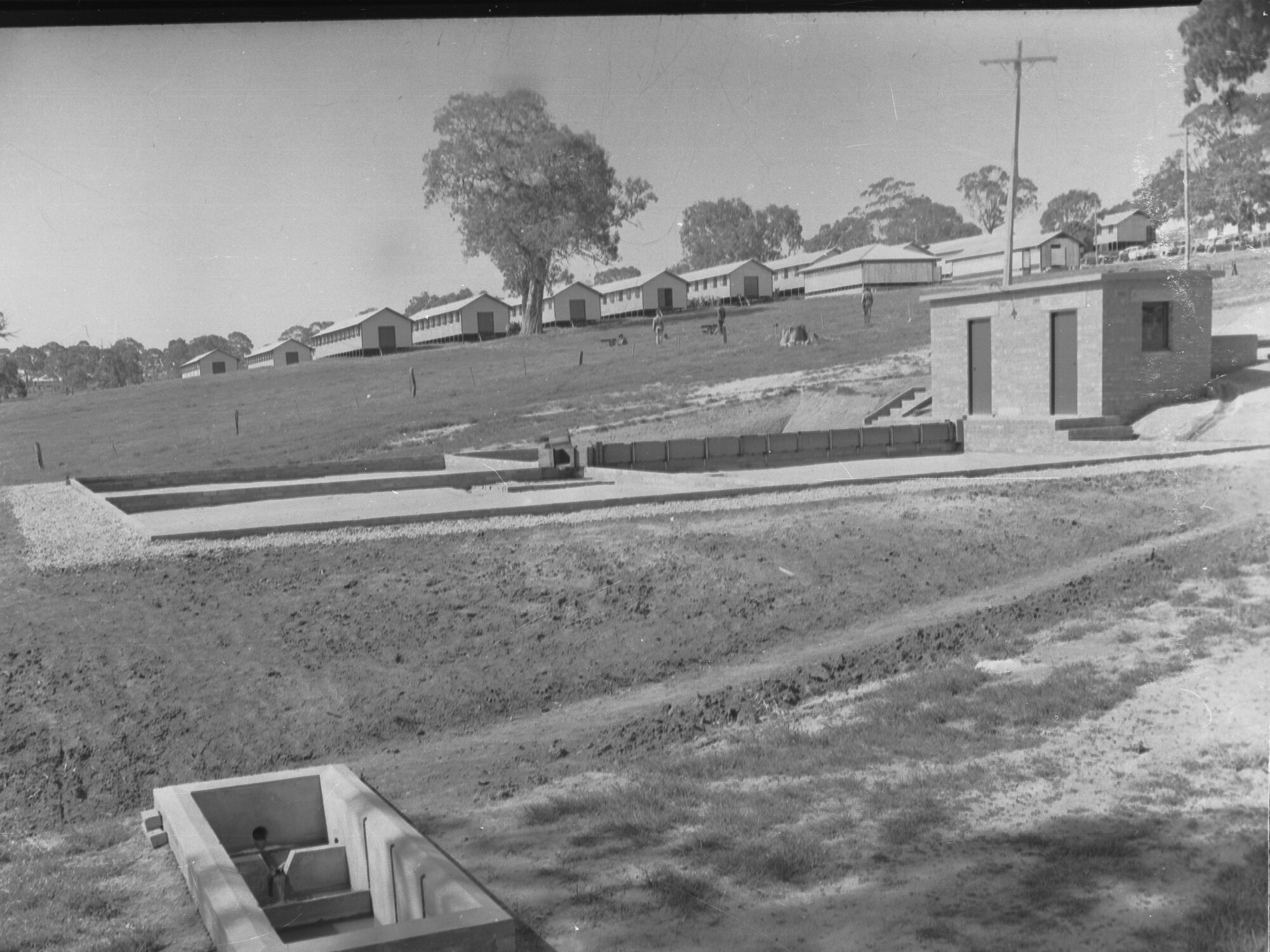 Sewers department treatment works, Woodside