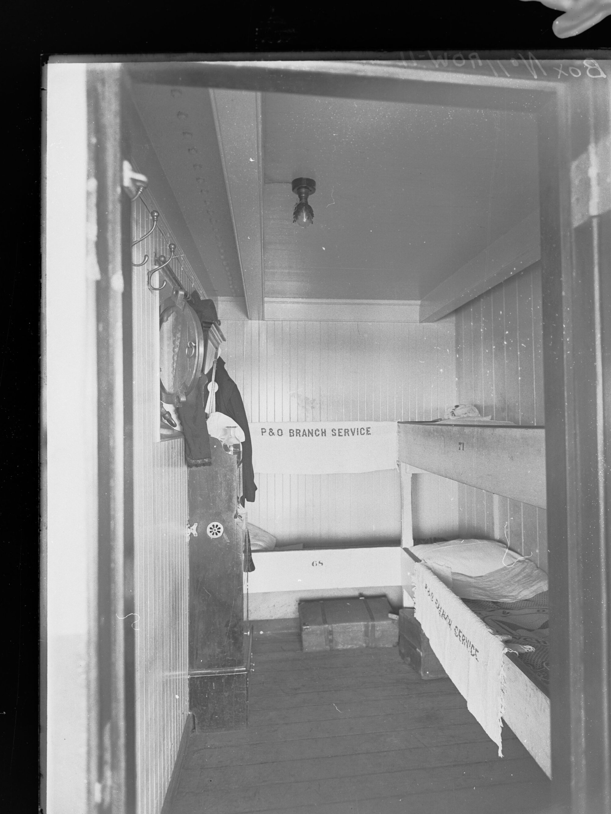 S S Commonwealth, steamship view of sleeping quarters